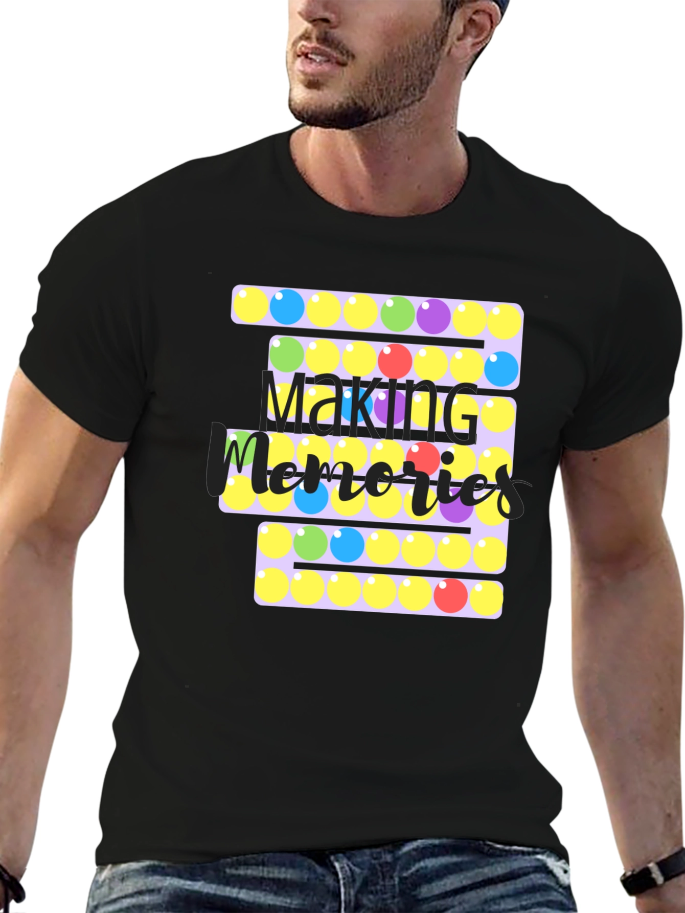 Black Making Memories Bubble Pop T-Shirt view 6