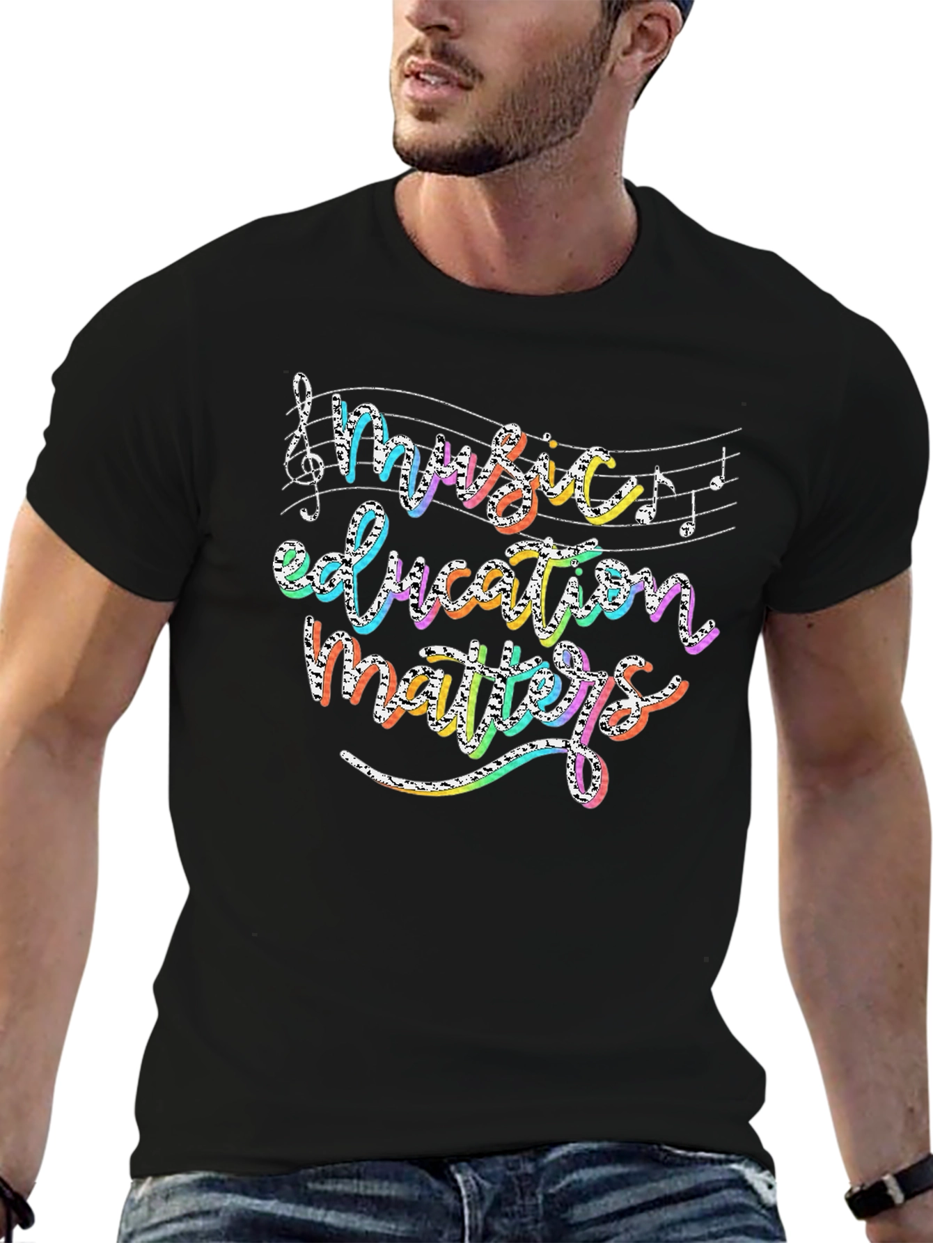 Black Music Education Matters Graphic Tee view 6