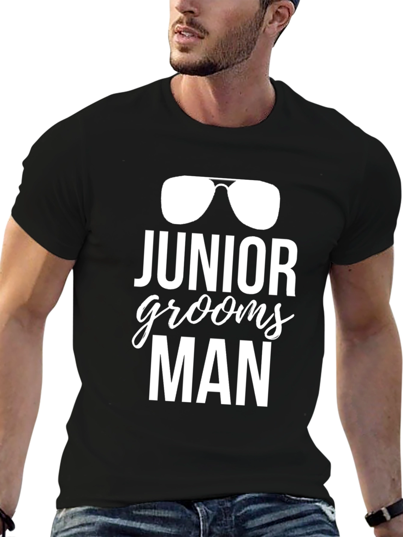 Black Junior Groomsman Graphic Tee view 6