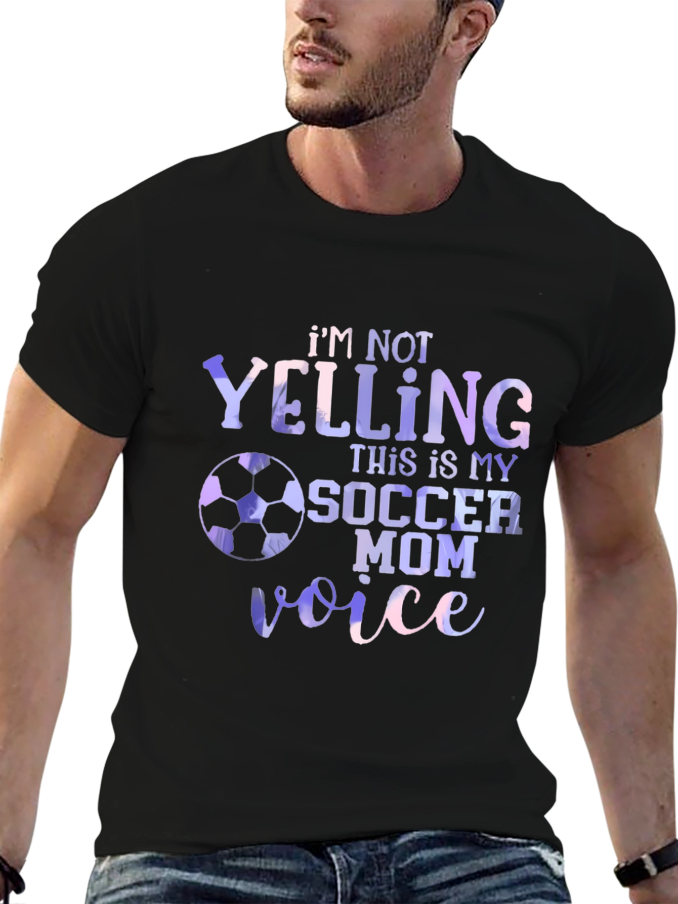 Black Soccer Mom Voice Graphic T-Shirt view 6