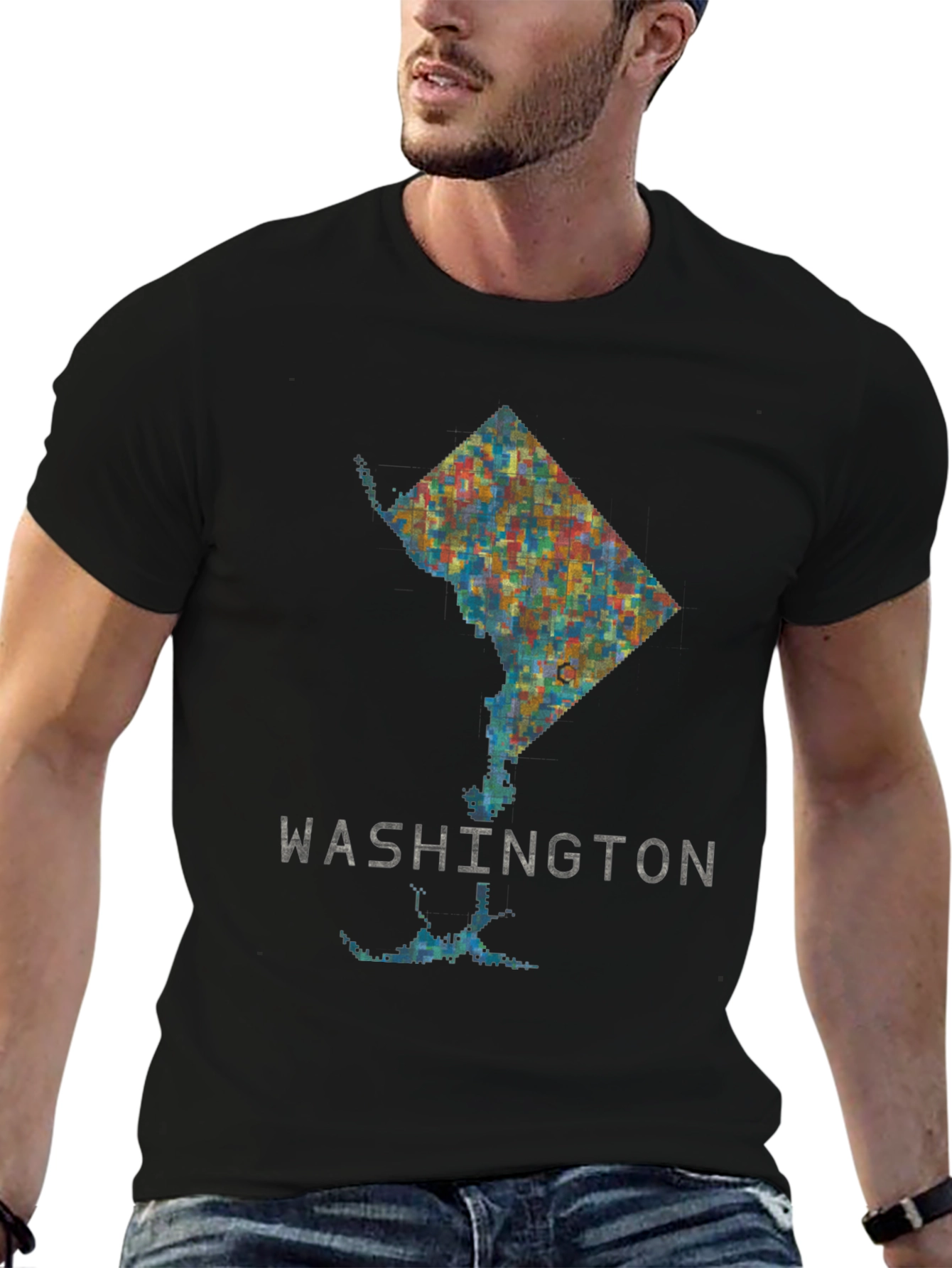 Black Washington D.C. Graphic T-Shirt view 6