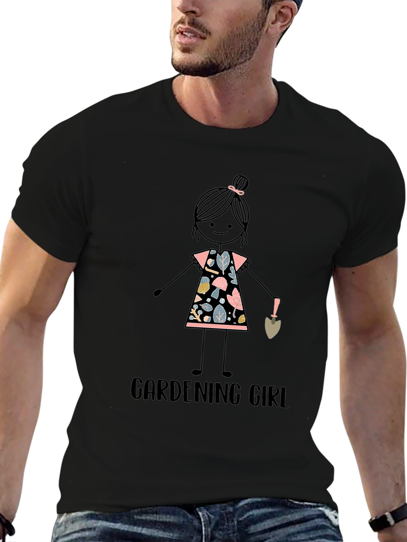 Black Gardening Girl Graphic Tee - Unisex view 6
