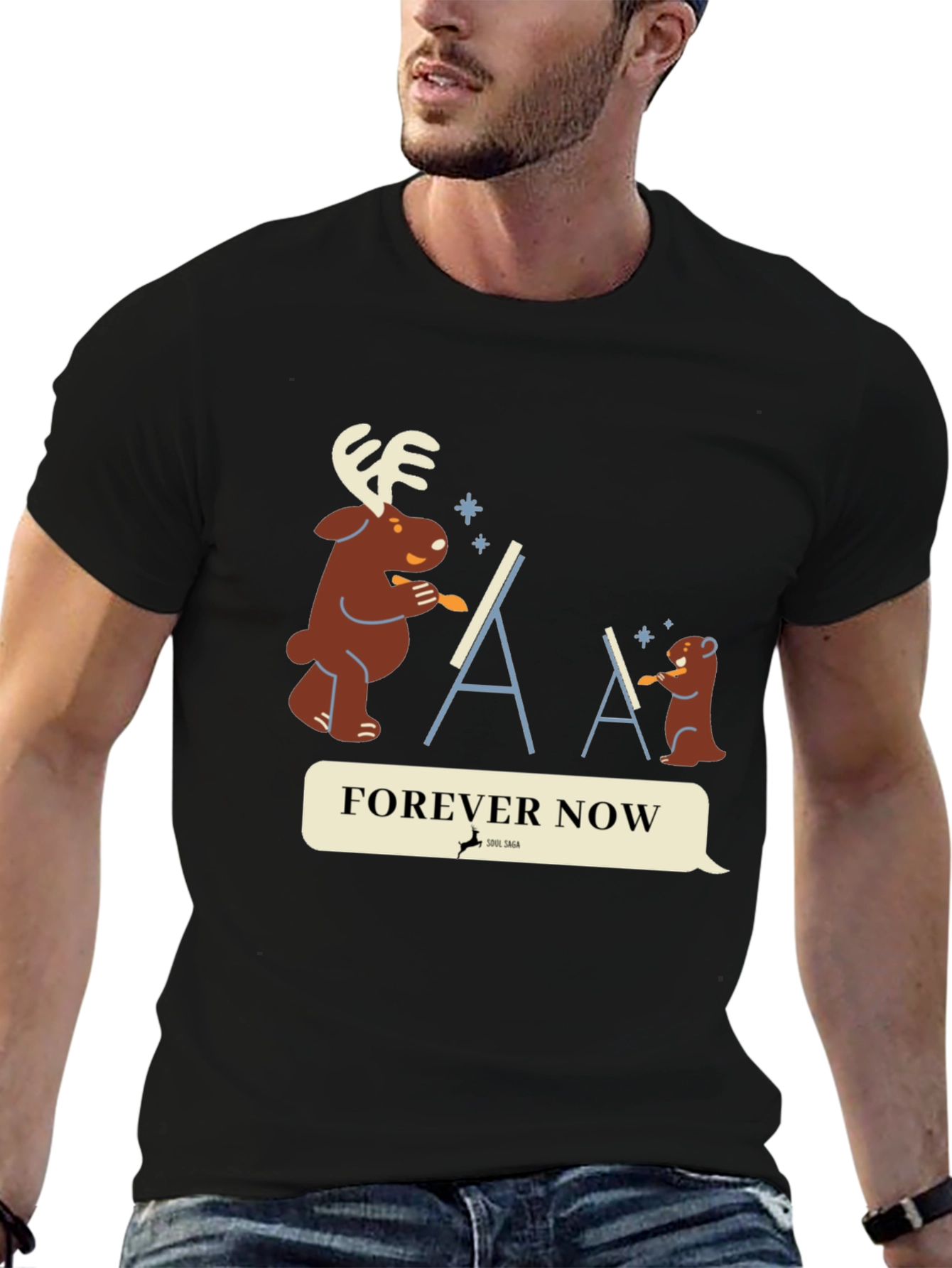 Black Forever Now Graphic T-Shirt view 6