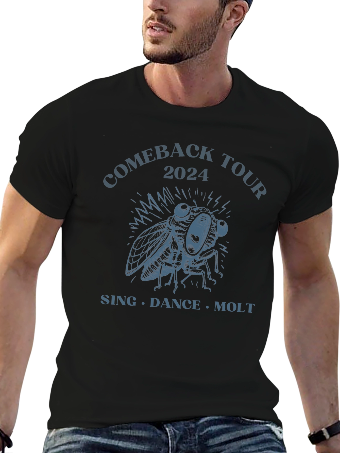 Black Comeback Tour 2024 Cicada Graphic Tee view 6