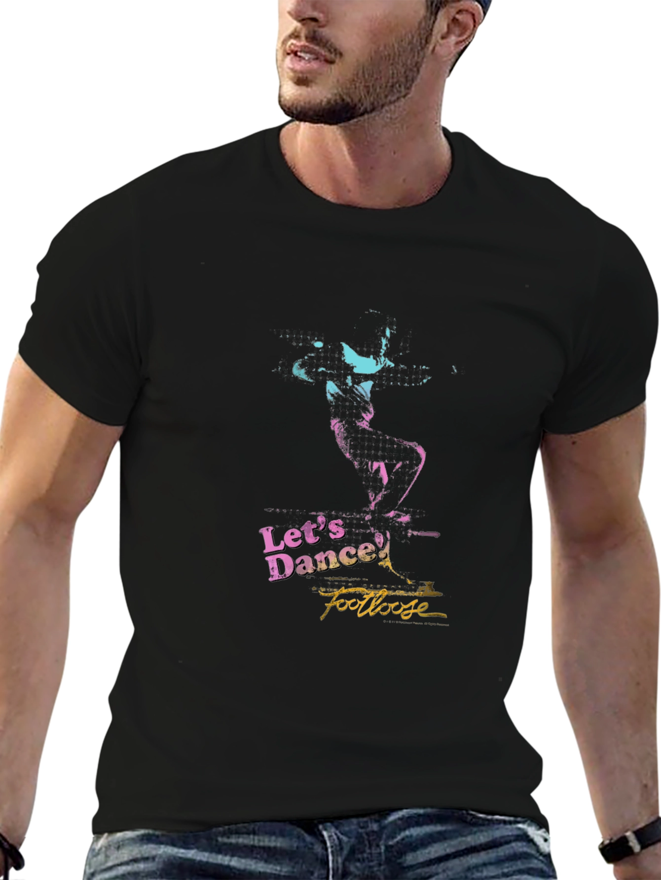 Black Let's Dance Footloose T-Shirt - Retro Style view 6