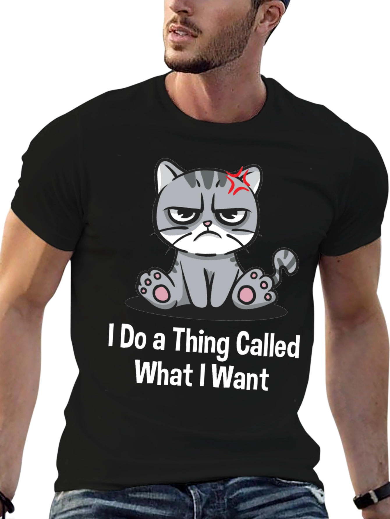 Black Grumpy Cat T-Shirt - I Do What I Want view 6