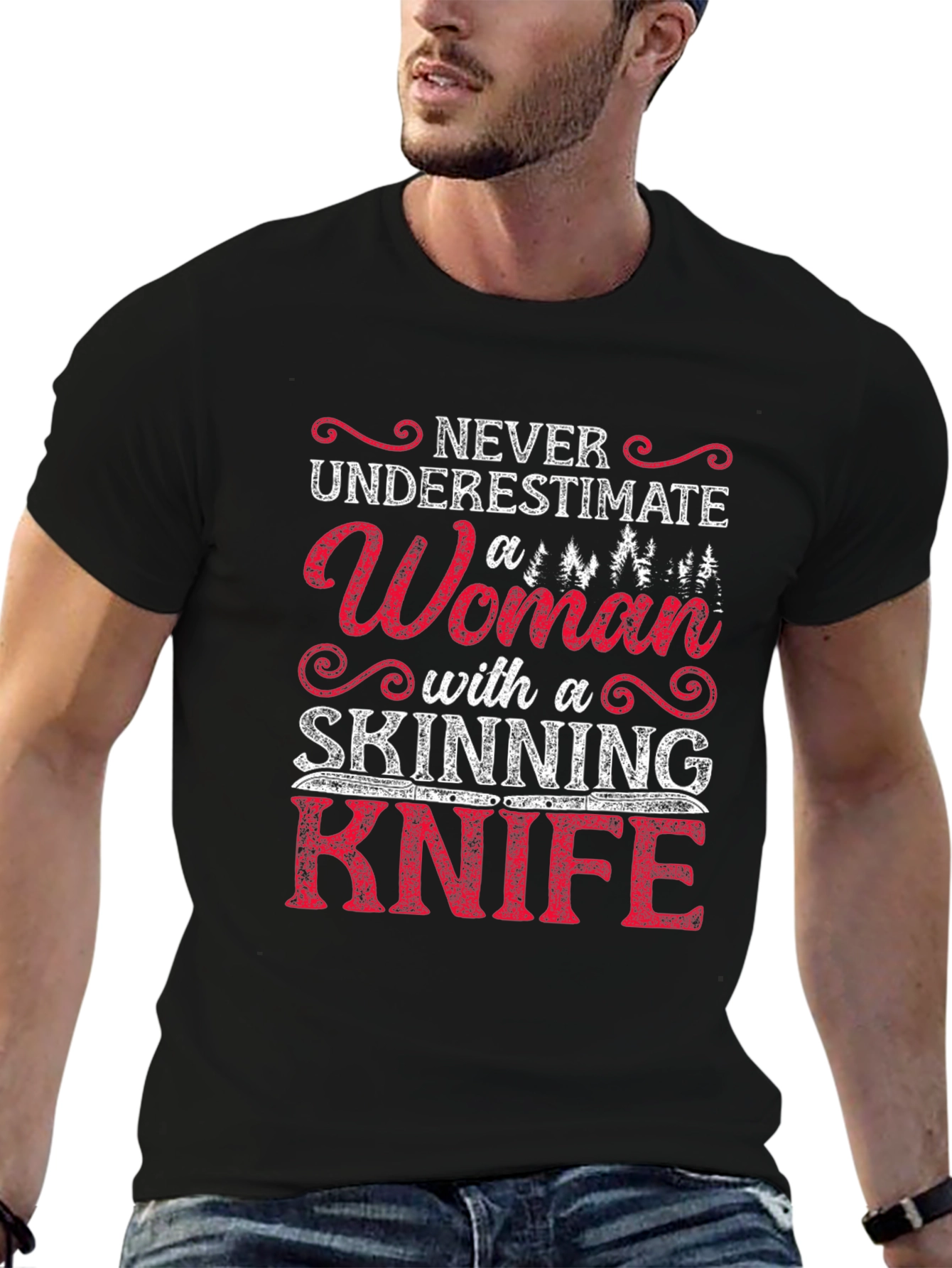 Black Woman with Skinning Knife T-Shirt view 6