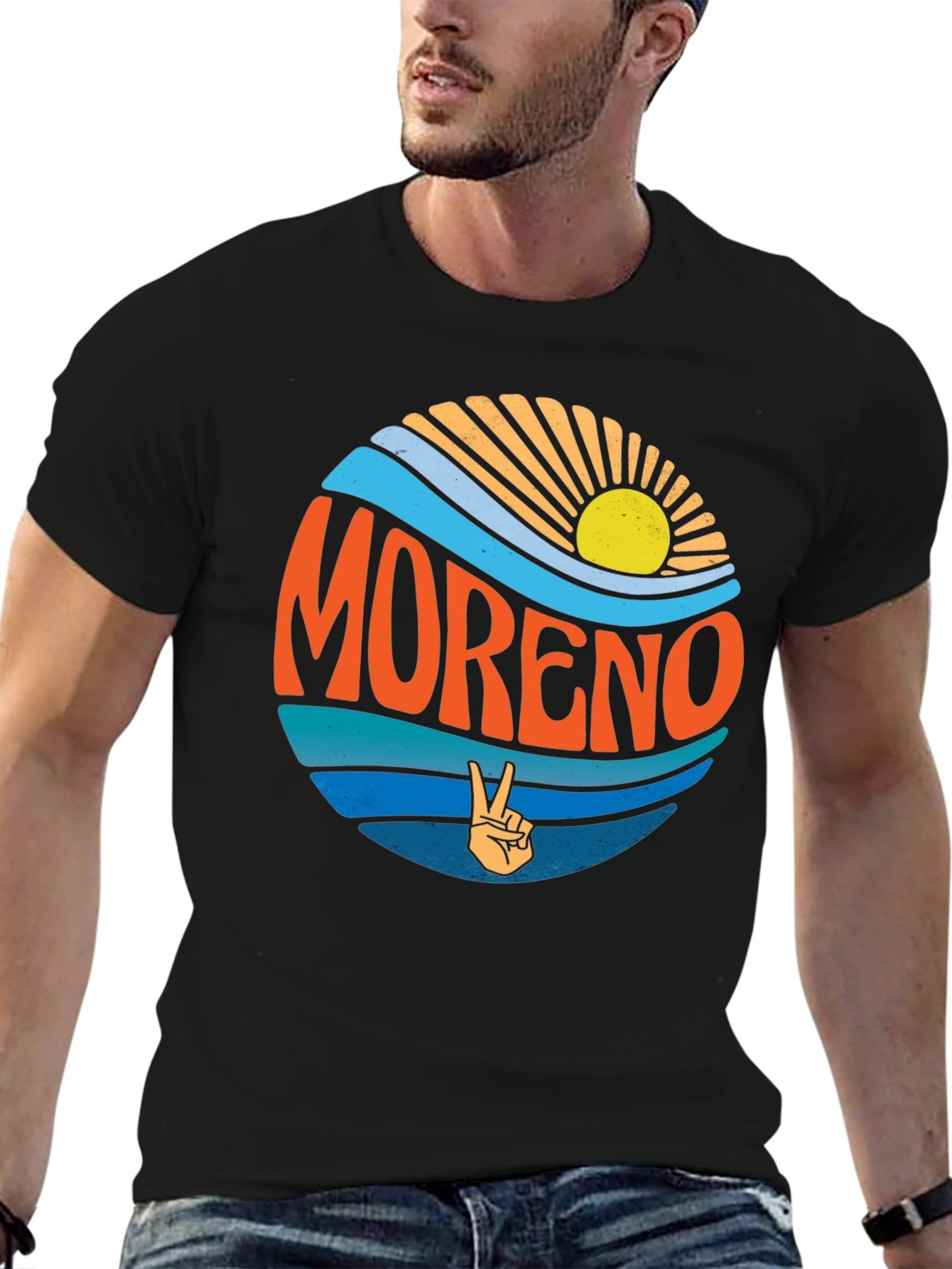 Black Moreno Retro Graphic T-Shirt - Stylish Summer Wear view 6