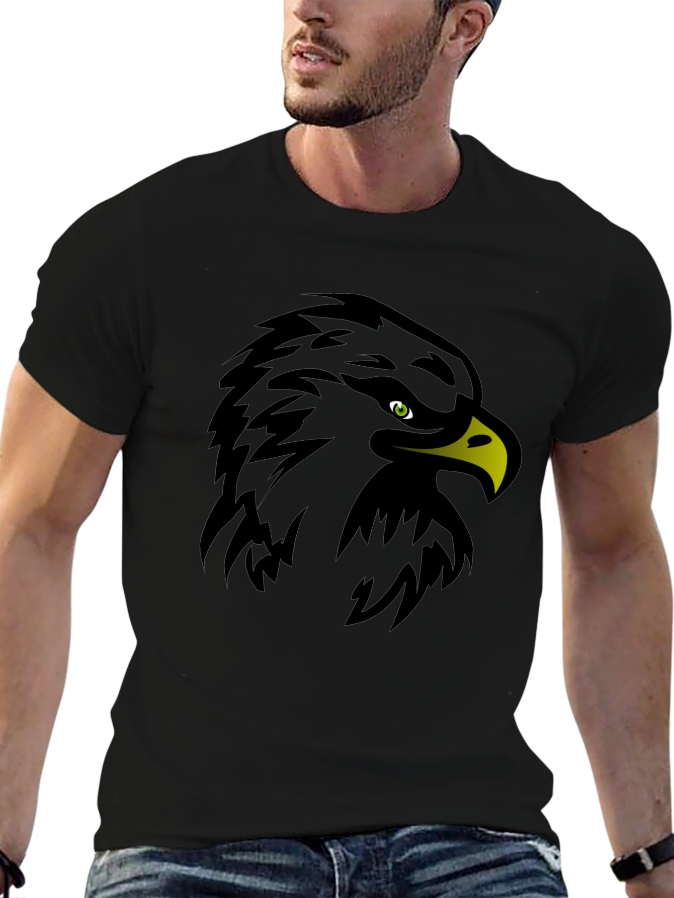 Black Eagle Graphic Black T-Shirt - Bold Design view 6