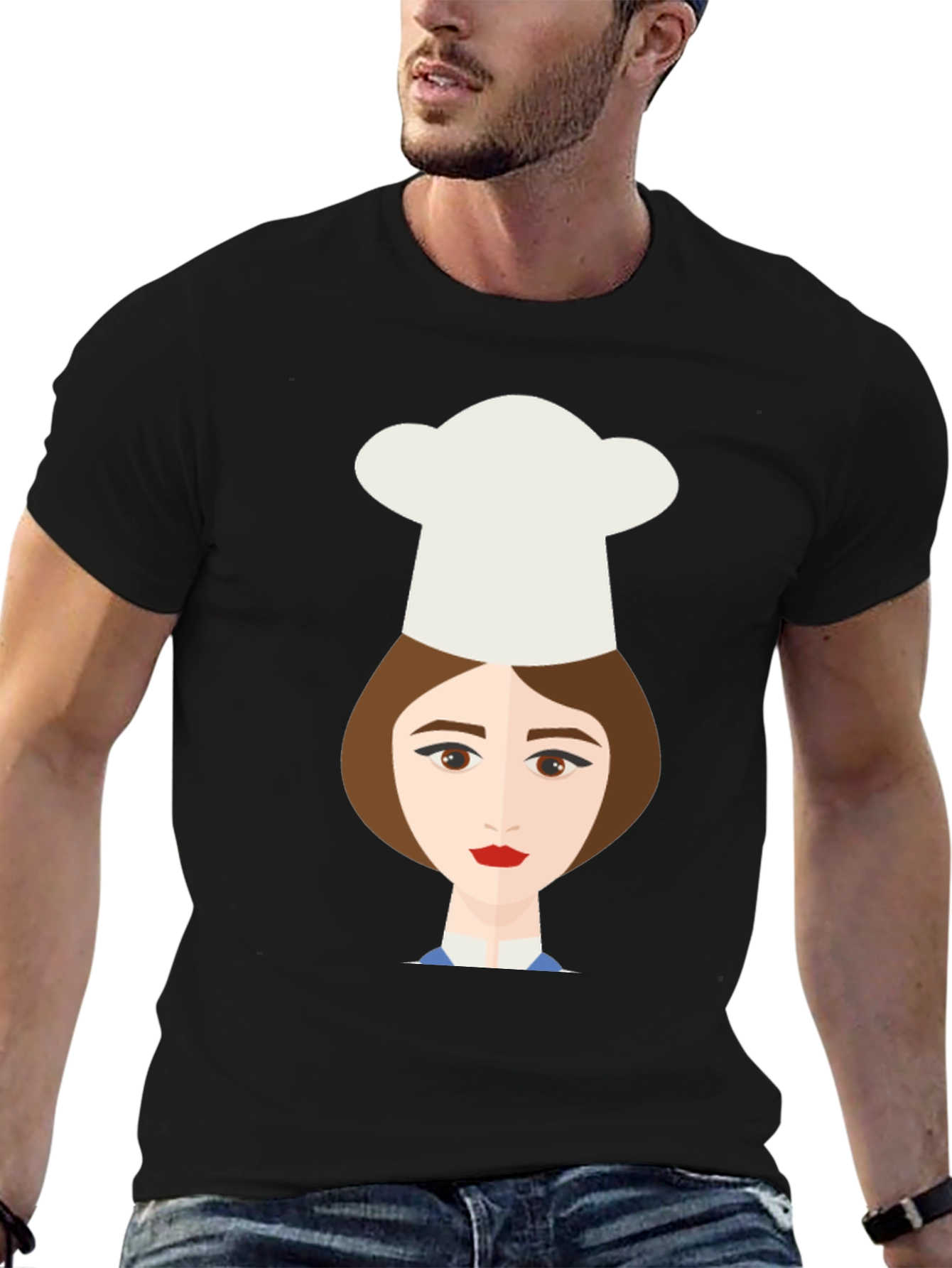 Black Chef Girl Graphic Tee - Unique Design, Soft Cotton view 6