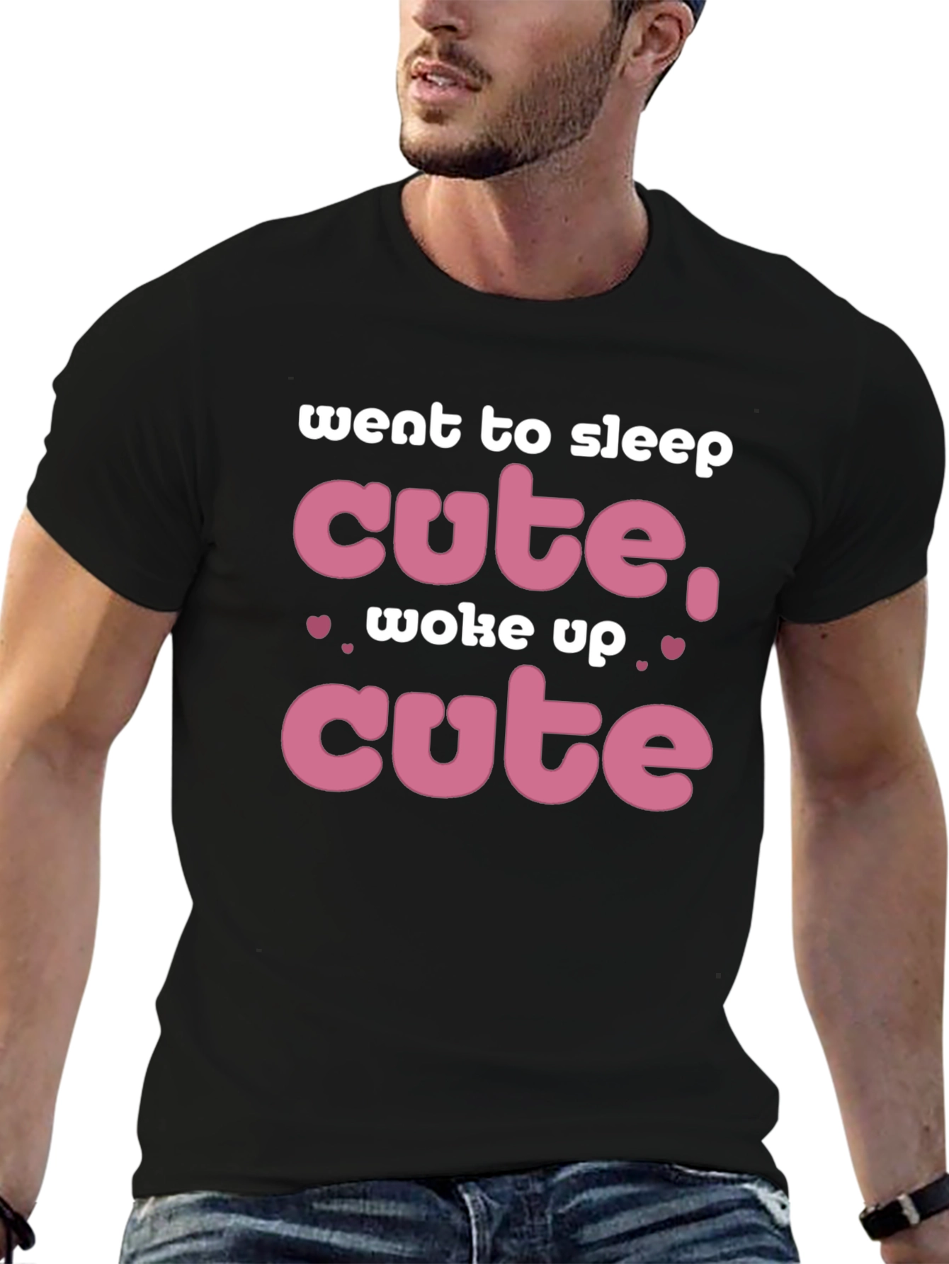 Black Went to Sleep Cute T-Shirt view 6