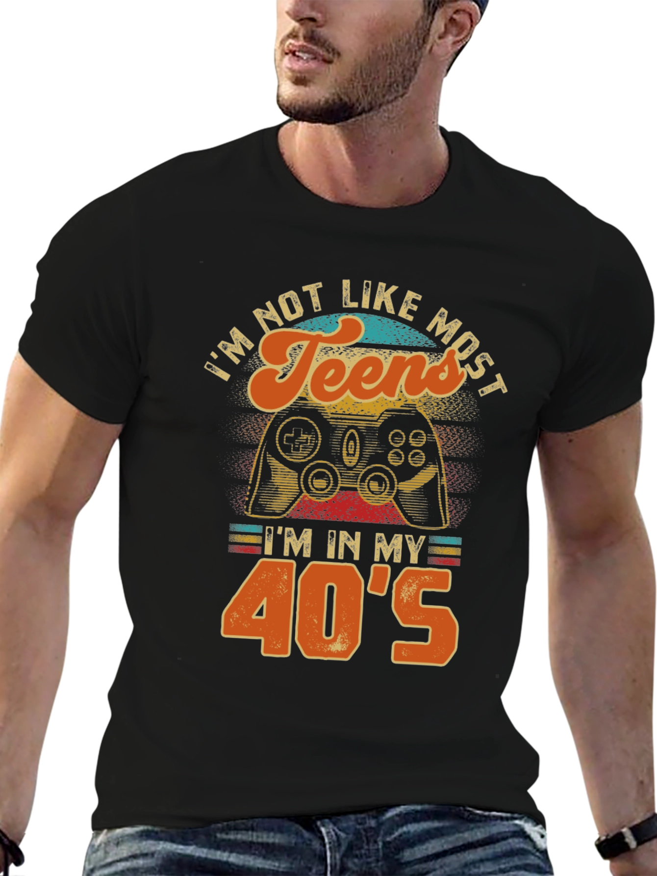 Black I'm Not Like Most Teens T-Shirt view 6