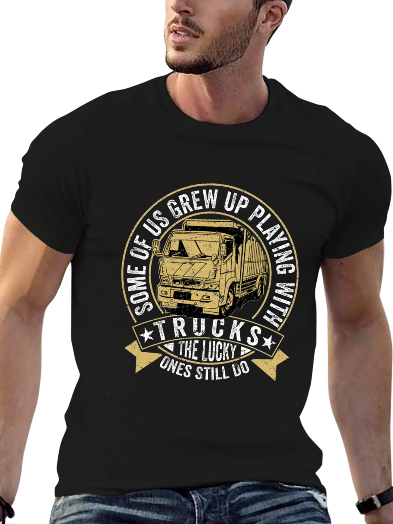 Black Trucks Graphic T-Shirt - The Lucky Ones Still Do view 6