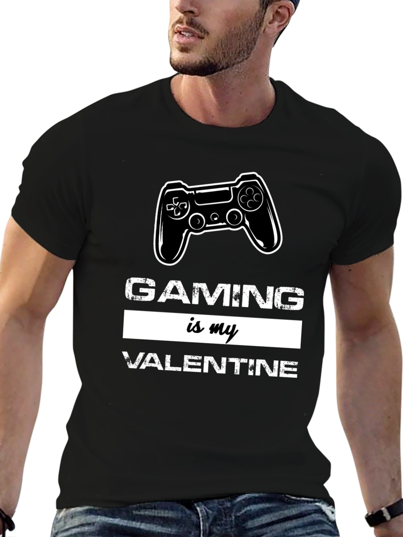 Black Gaming Is My Valentine Graphic Tee view 6