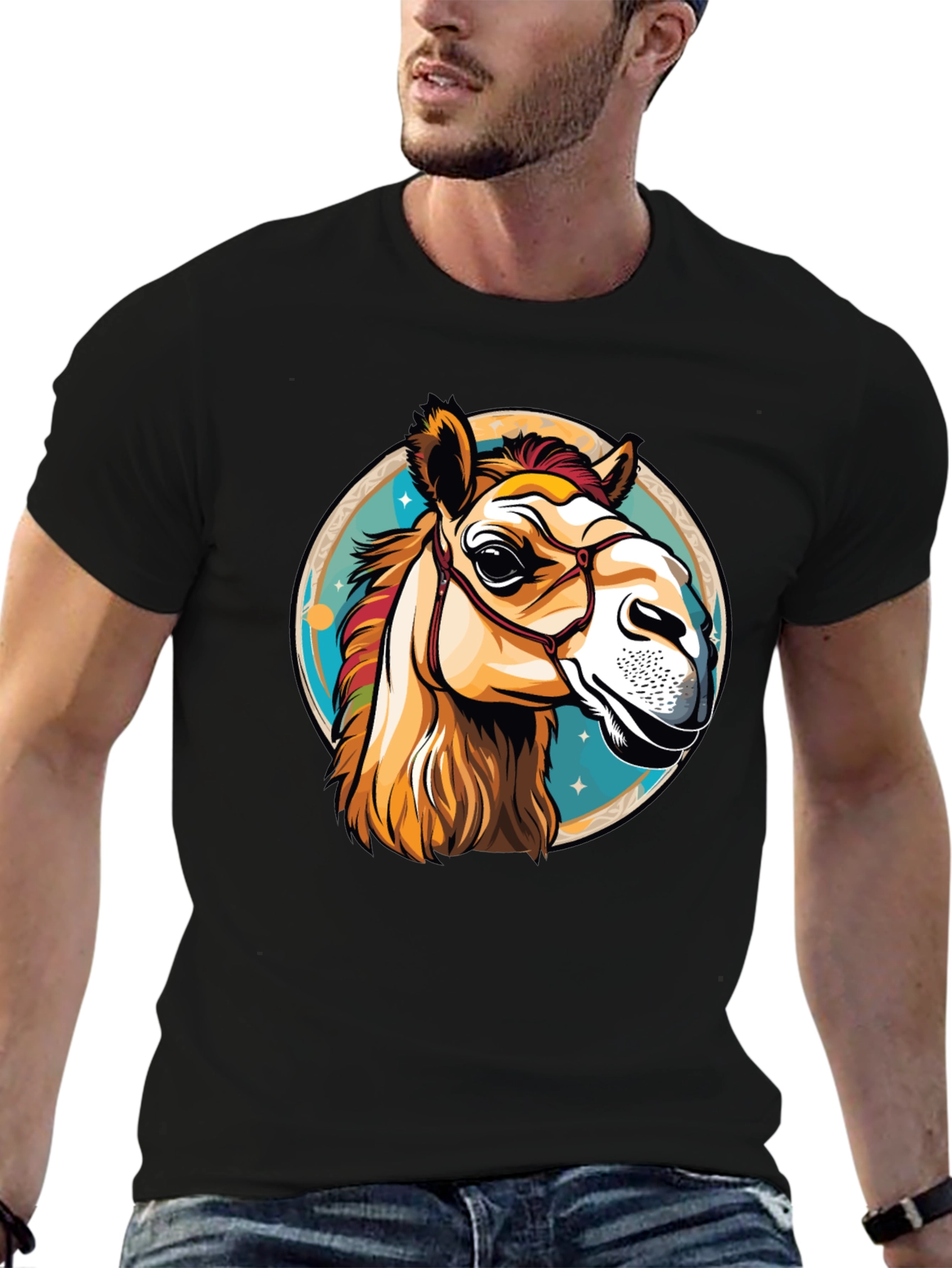 Black Camel T-Shirt - Men's Graphic Tee view 6