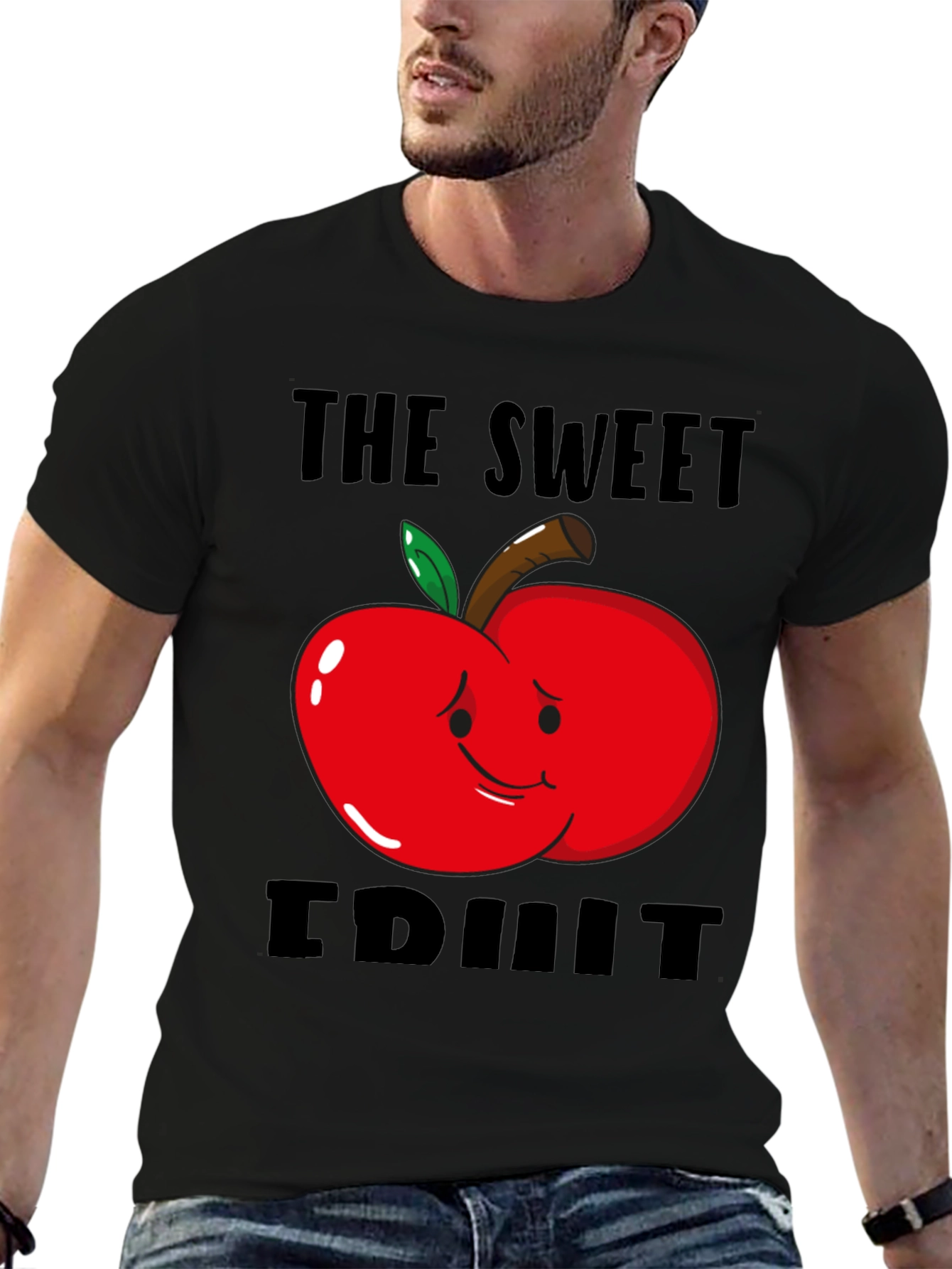 Black The Sweet Fruit Graphic T-Shirt - Black view 6