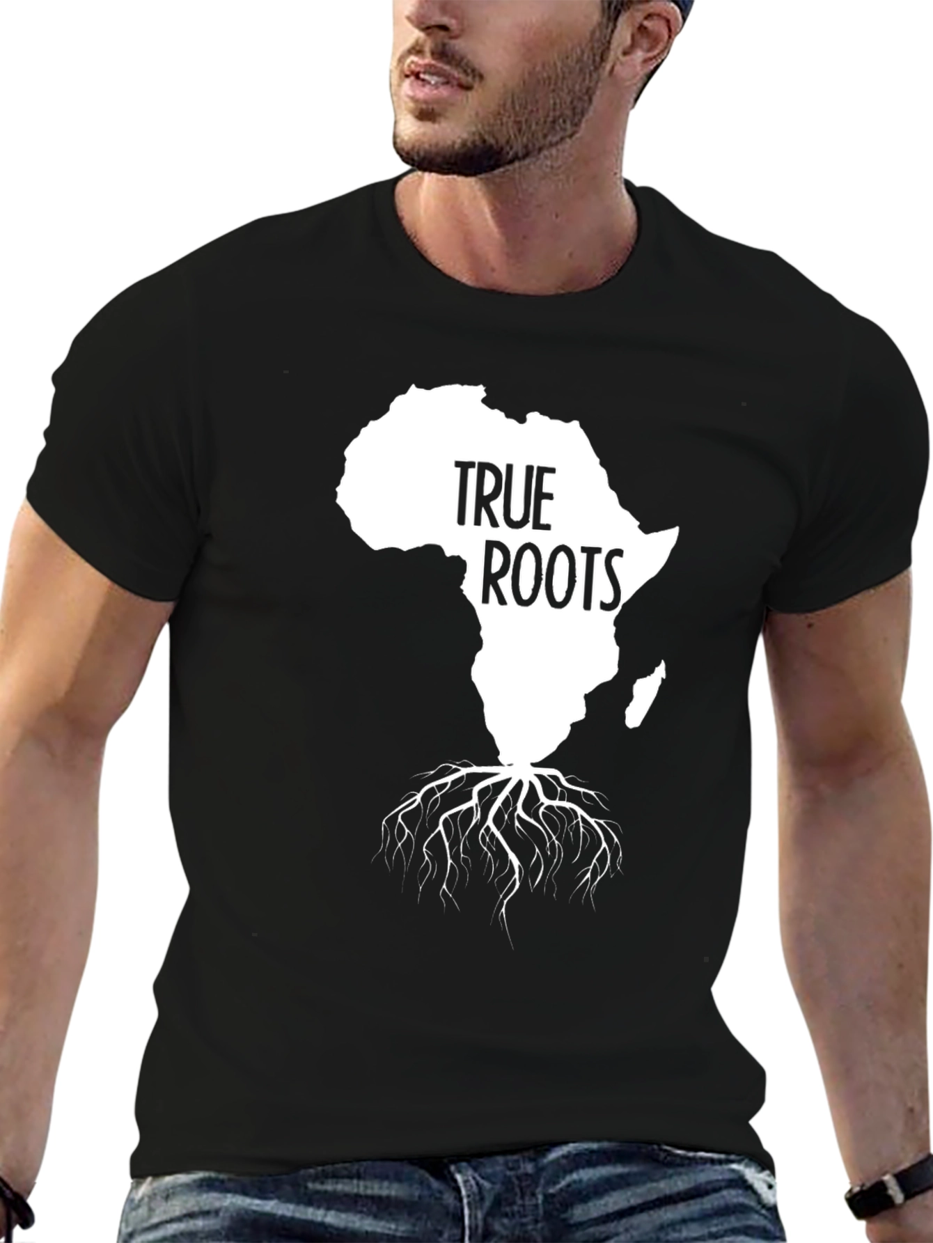 Black True Roots Africa Graphic Tee view 6