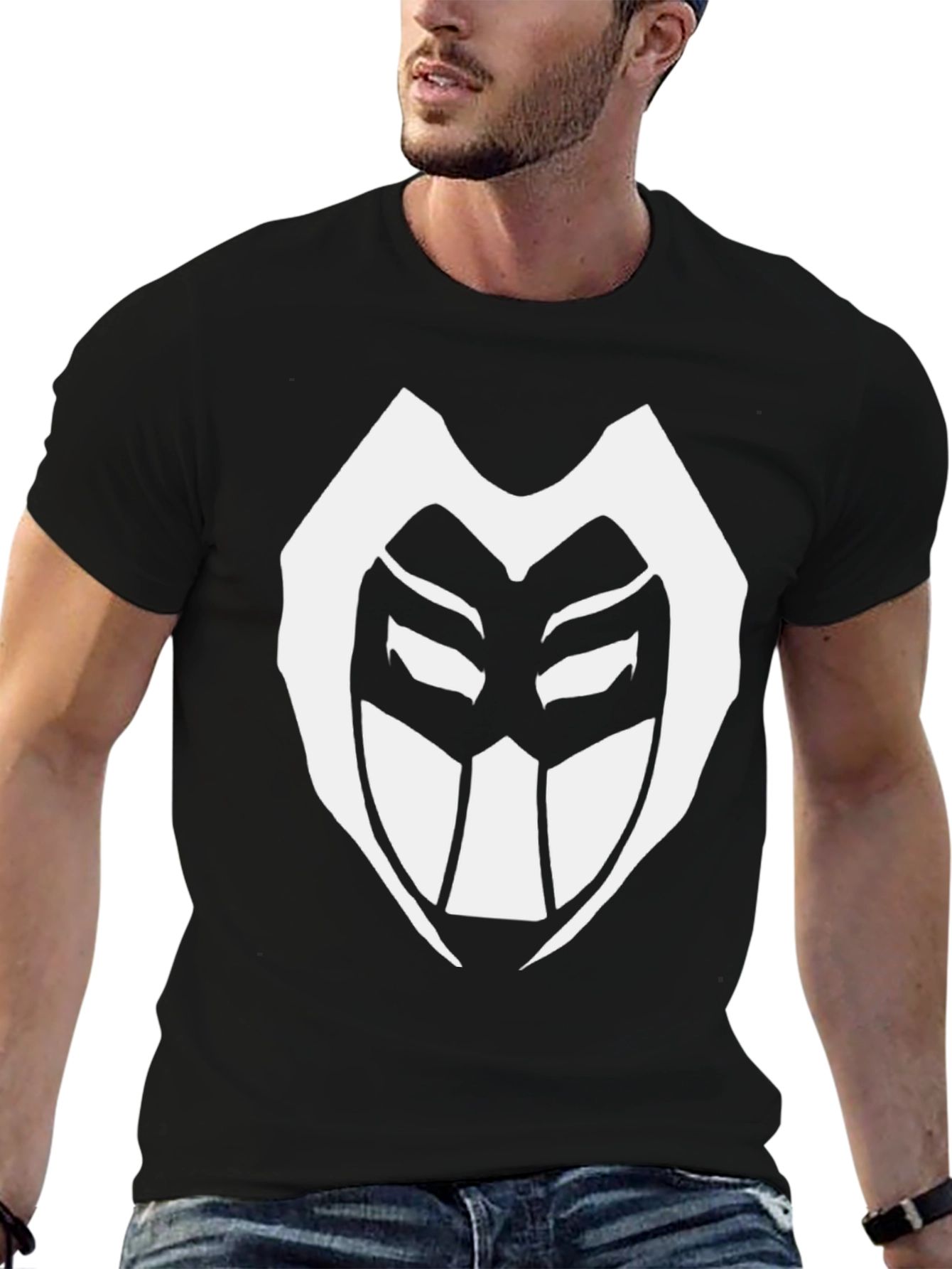 Black Masked Vigilante Graphic Tee - Black view 6