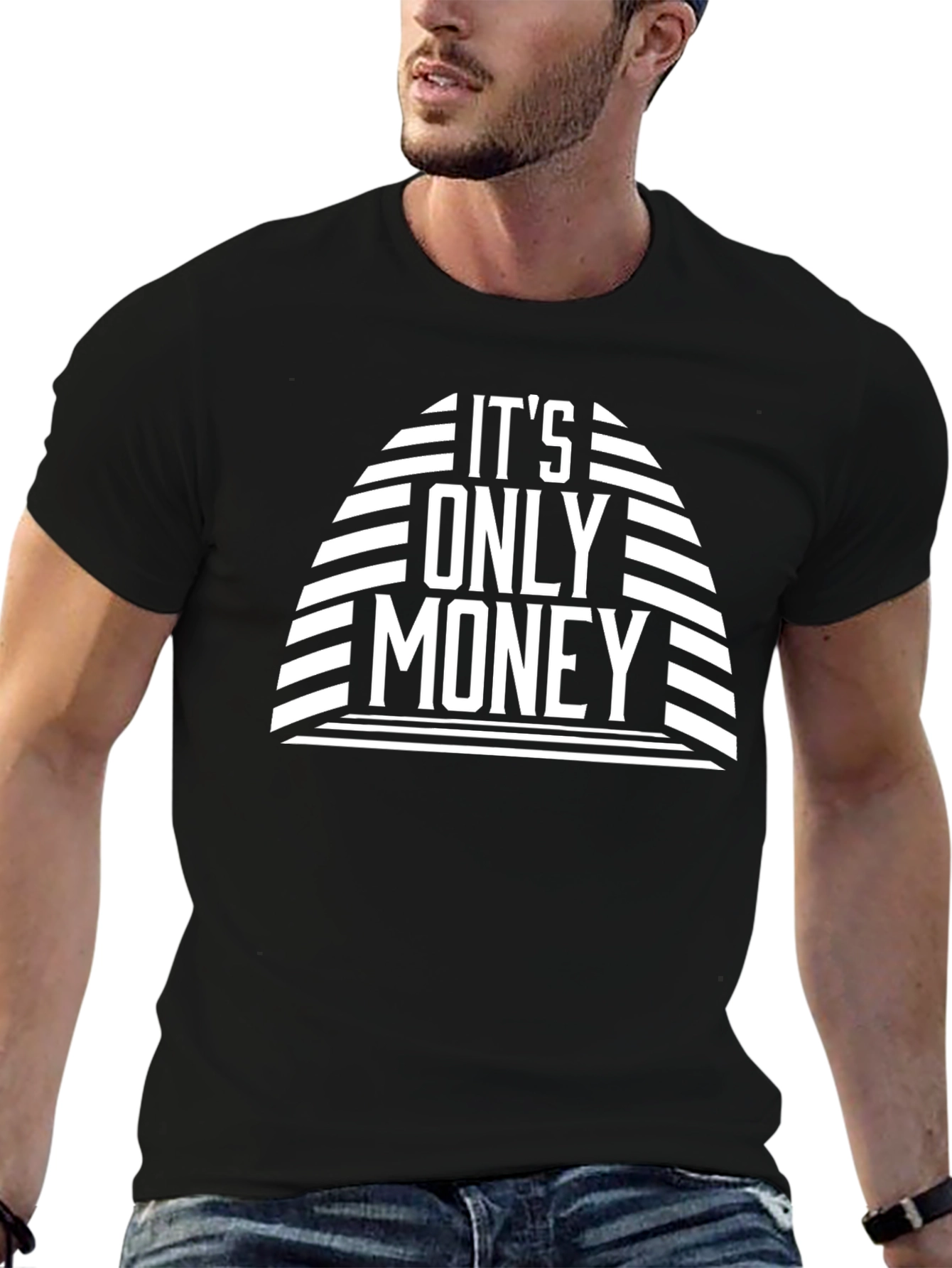 Black It's Only Money Graphic Tee view 6