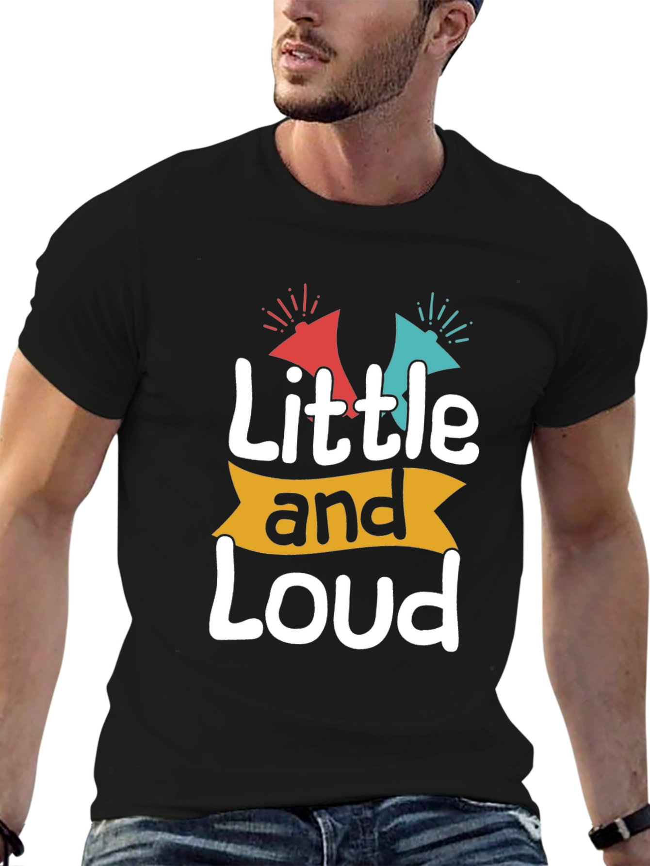 Black Little and Loud Graphic T-Shirt view 6
