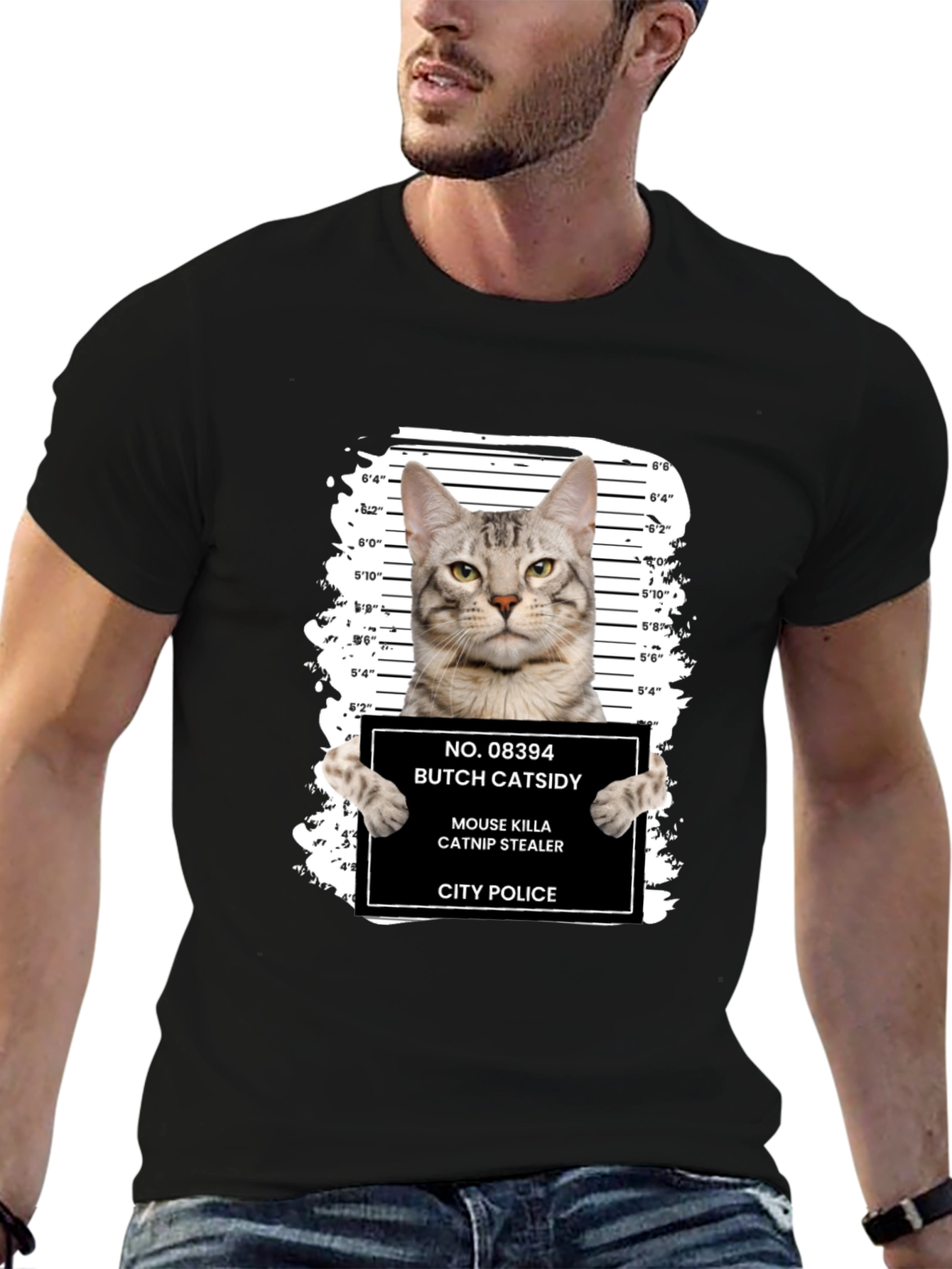 Black Butch Catsidy Mugshot T-Shirt view 6