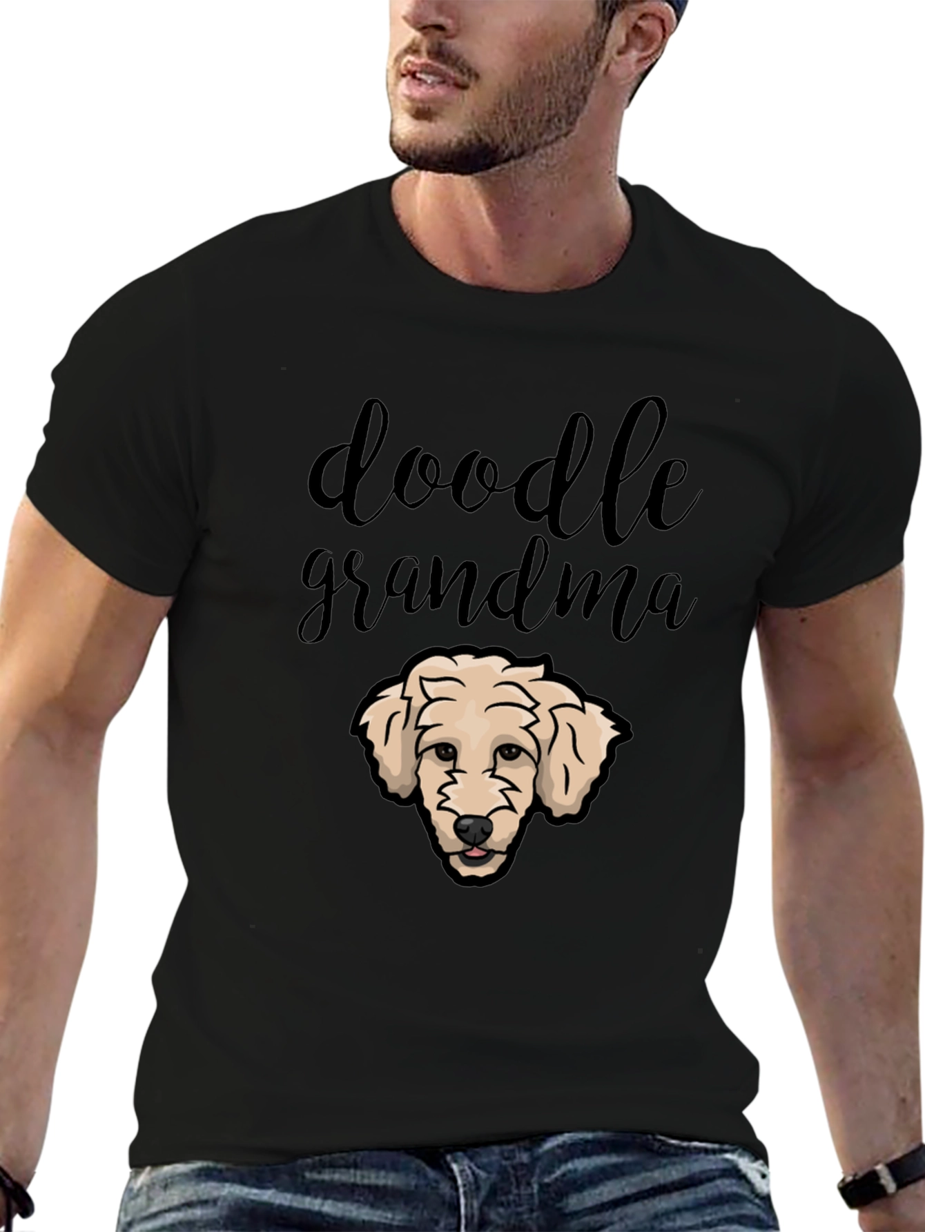 Black Doodle Grandma Dog T-Shirt view 6