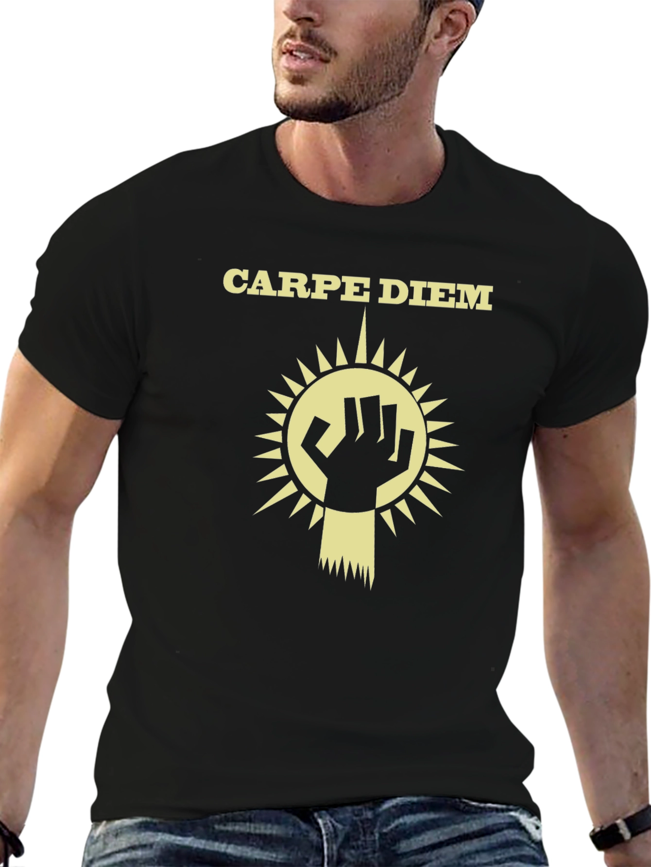 Black Carpe Diem Graphic Tee - Seize the Day! view 6