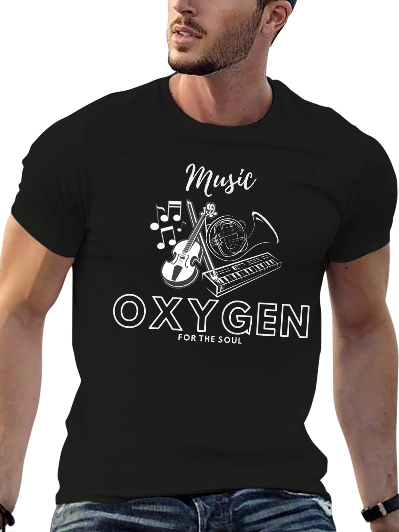 Black Music is Oxygen T-Shirt view 6