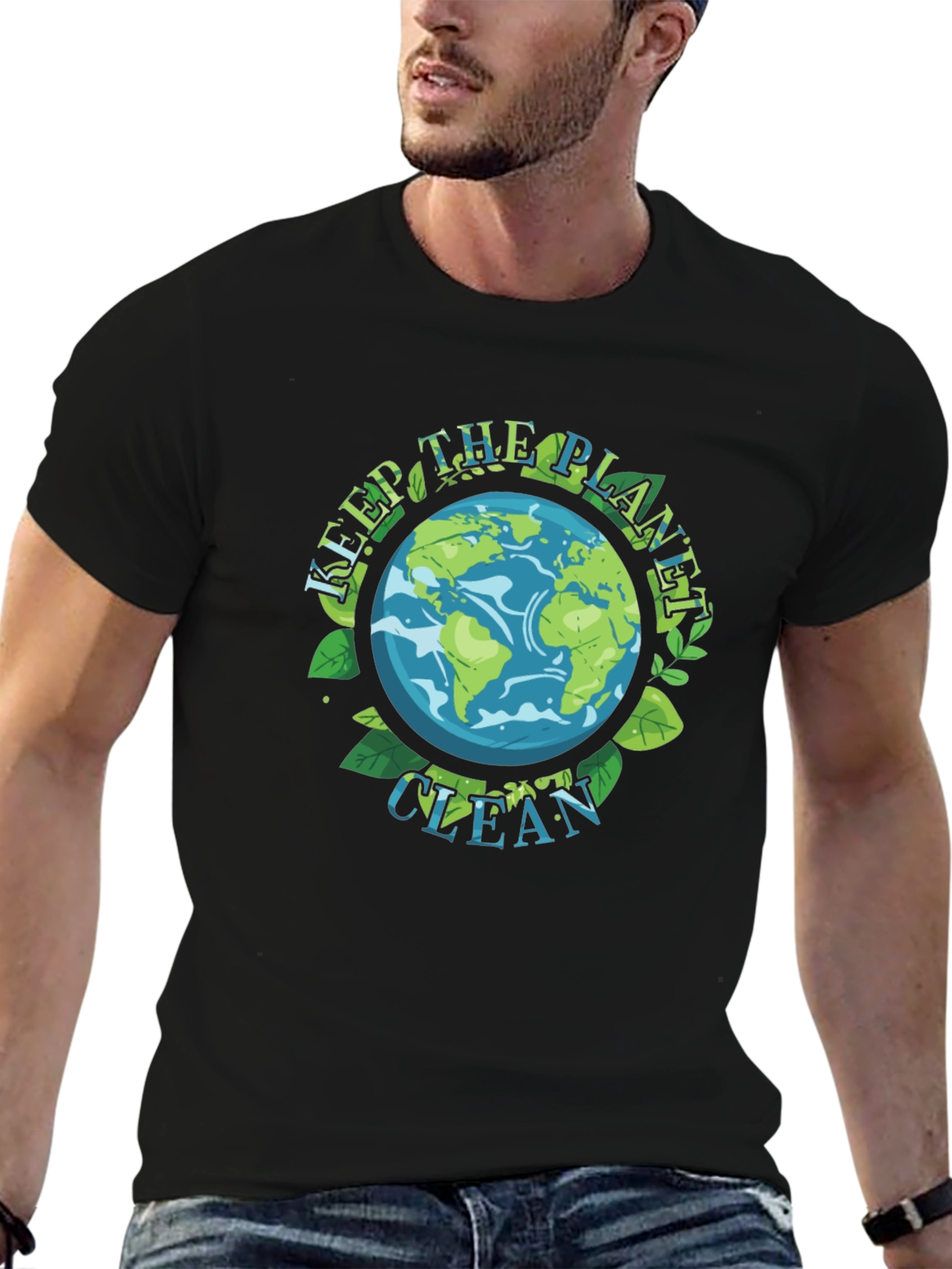 Black Keep The Planet Clean T-Shirt - Earth Day view 6