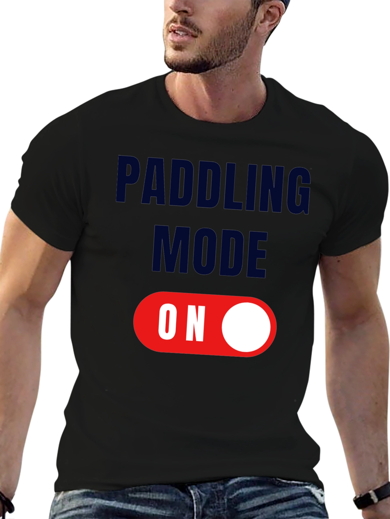 Black Paddling Mode On T-Shirt view 6