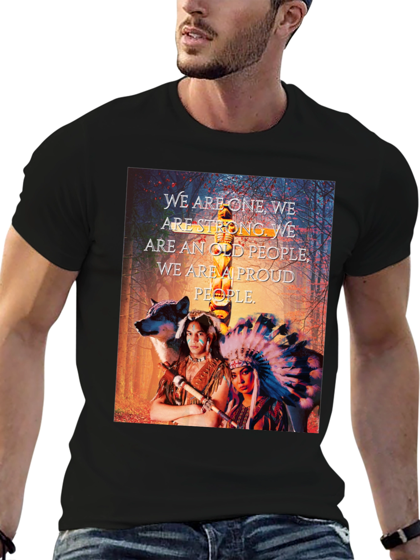 Black Native American Pride T-Shirt view 6