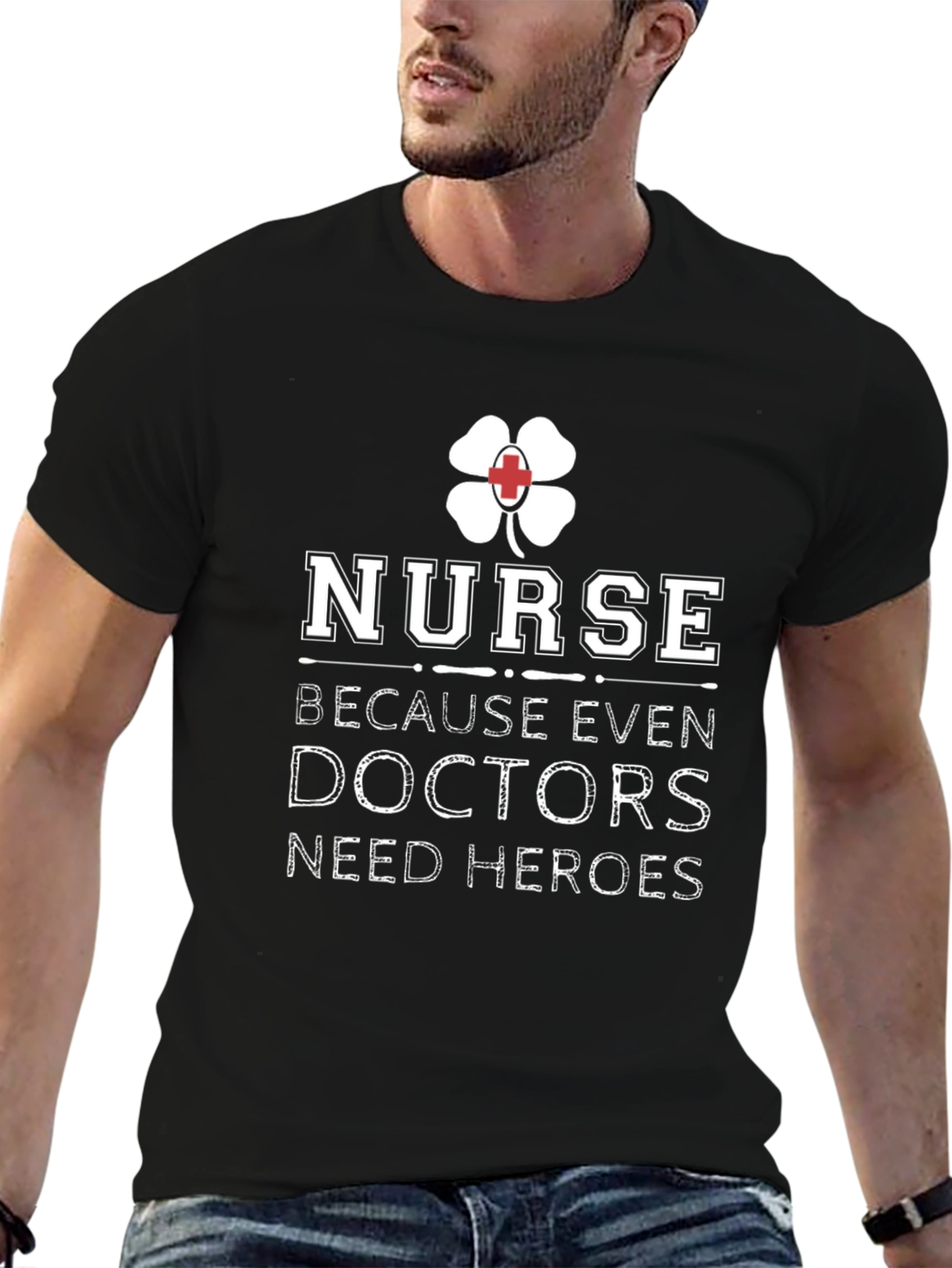 Black Nurse Hero Tee - Doctors Need Heroes view 6