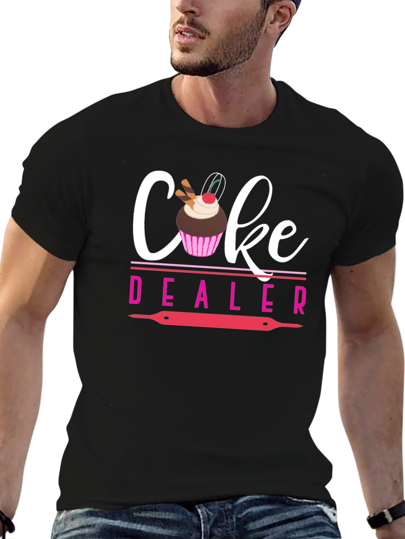 Black Cake Dealer Graphic T-Shirt view 6