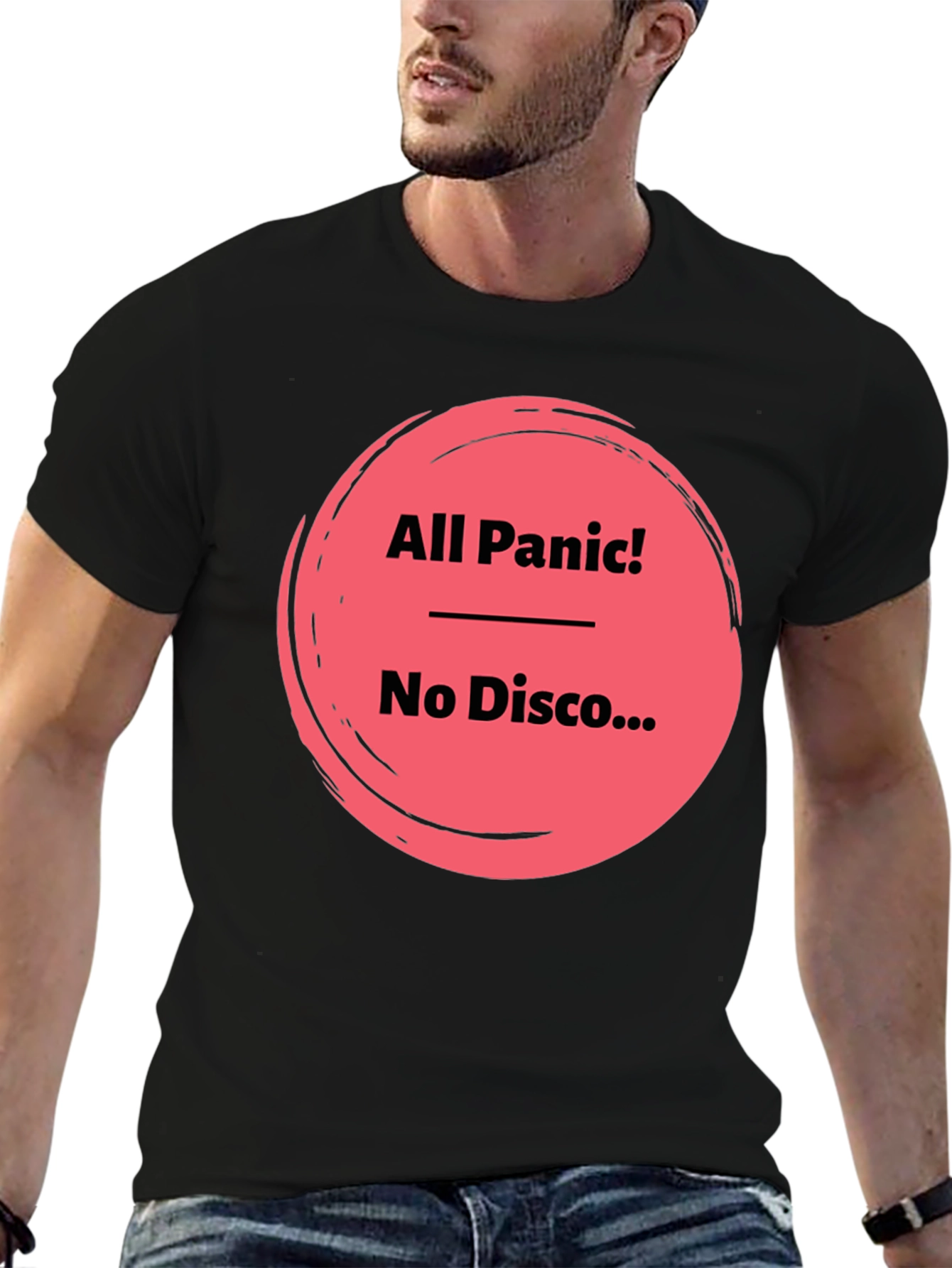 Black All Panic No Disco Black Graphic Tee view 6