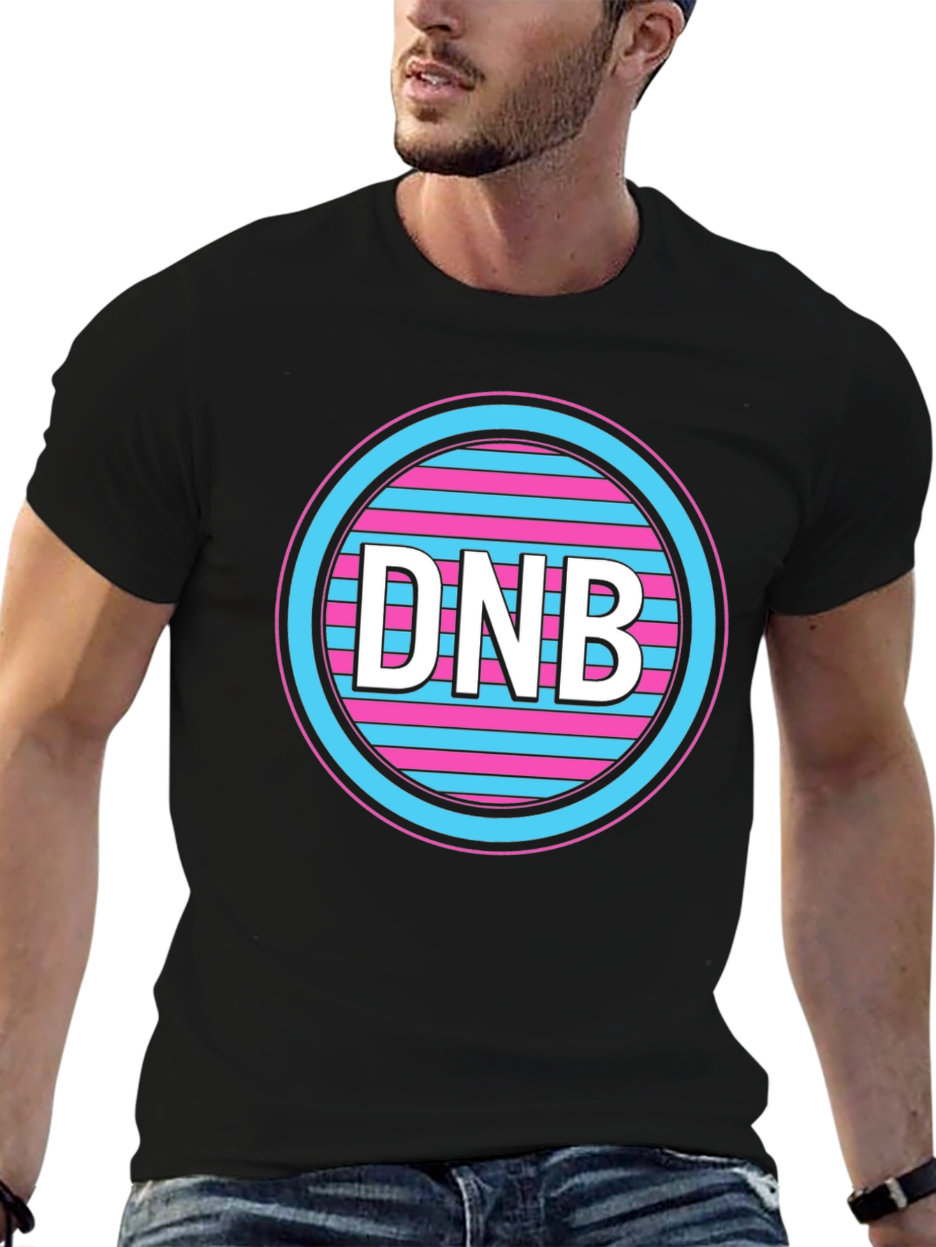 Black DNB Circle Graphic Tee - Black view 6