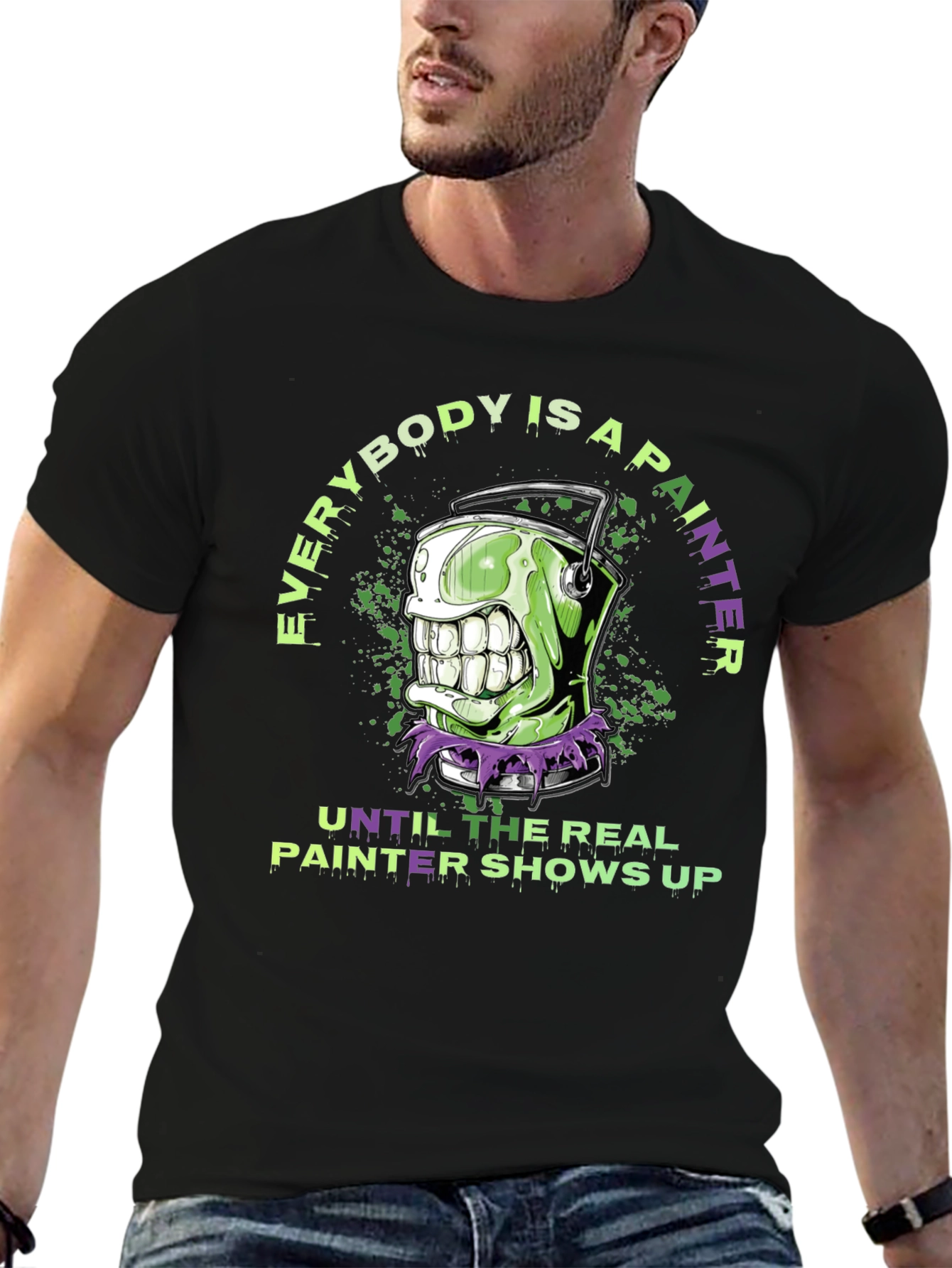 Black Painter T-Shirt: Everybody is a Painter view 6