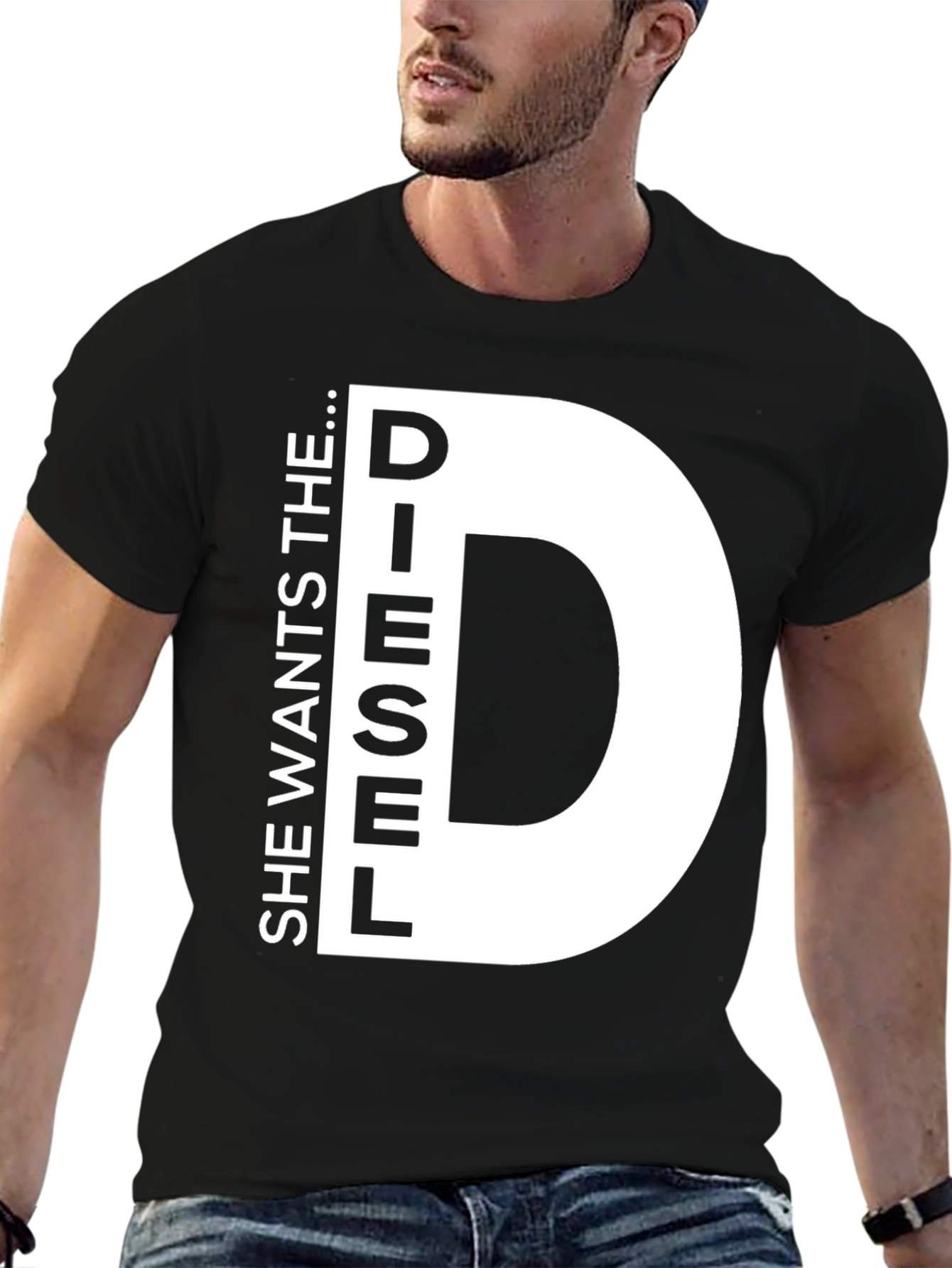 Black She Wants the D...iesel T-Shirt Novelty Fun view 6