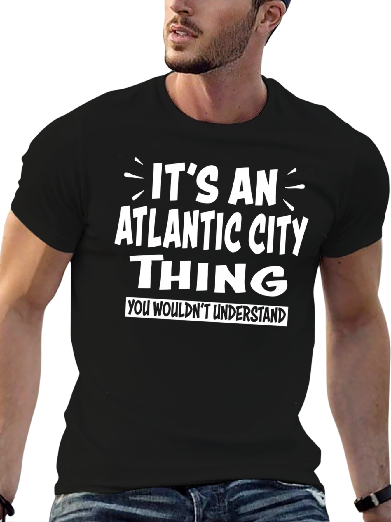 Black Atlantic City Thing Graphic T-Shirt view 6