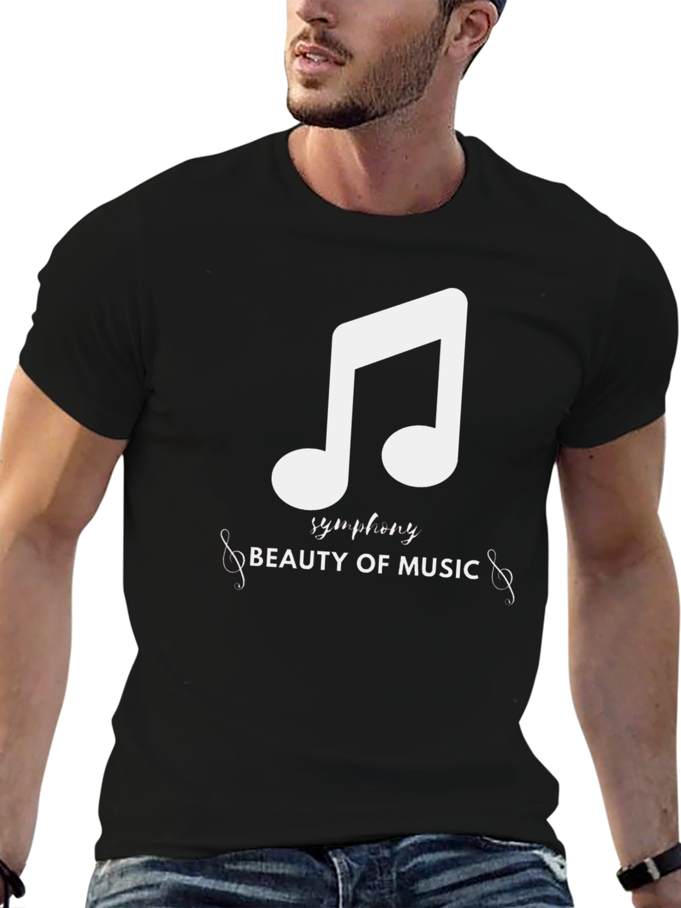 Black Musical Symphony Black Graphic Tee view 6