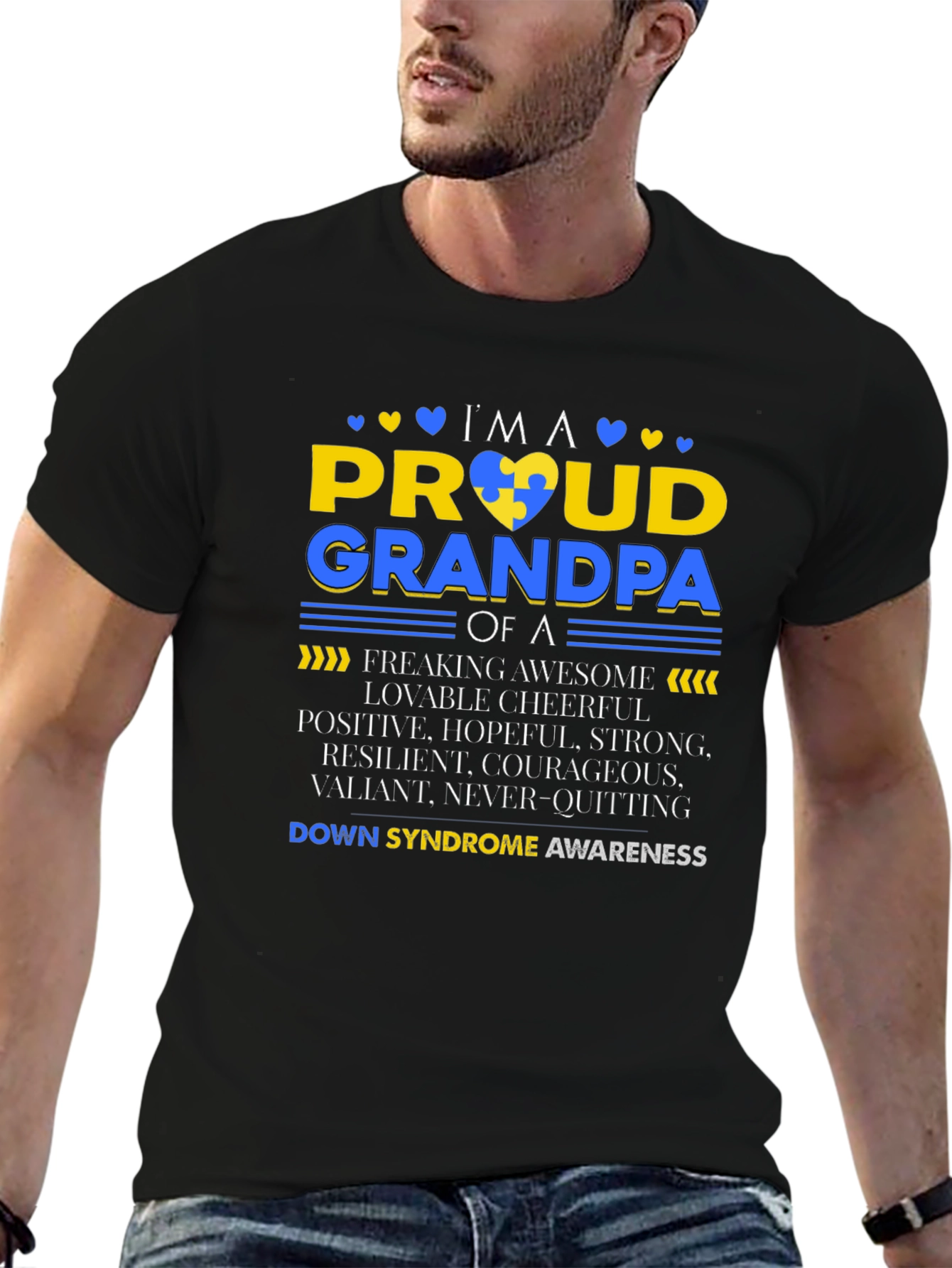 Proud Grandpa Down Syndrome Awareness T-Shirt - 6