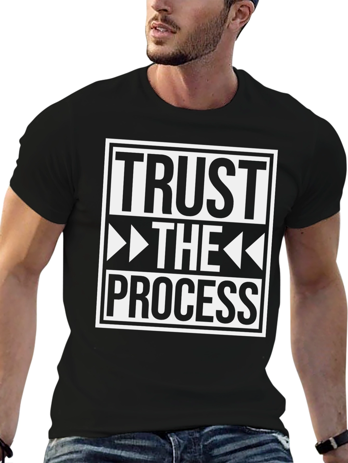 Black Trust the Process Graphic Tee - Black view 6