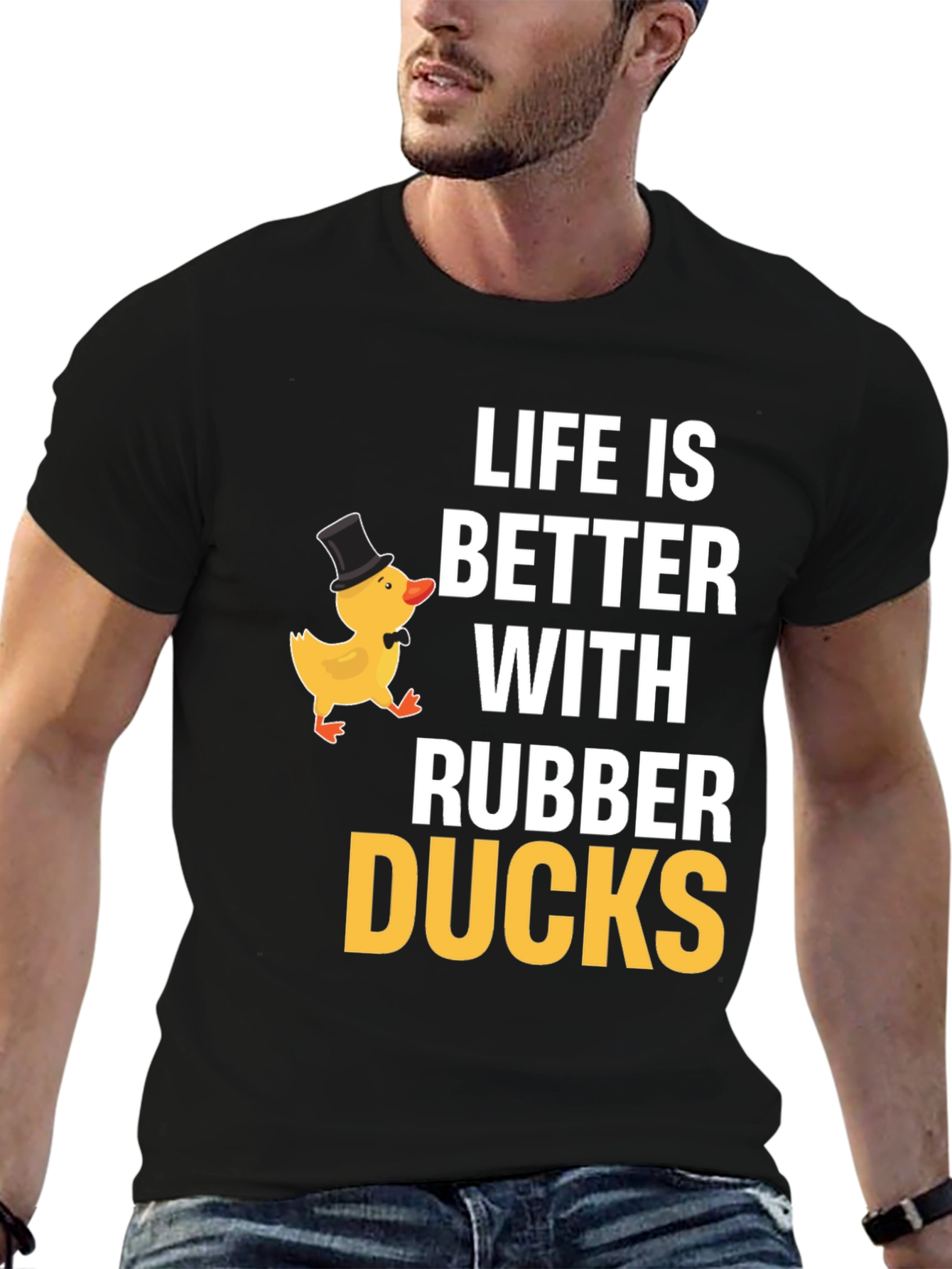Black Life is Better With Rubber Ducks - Graphic T-Shirt view 6