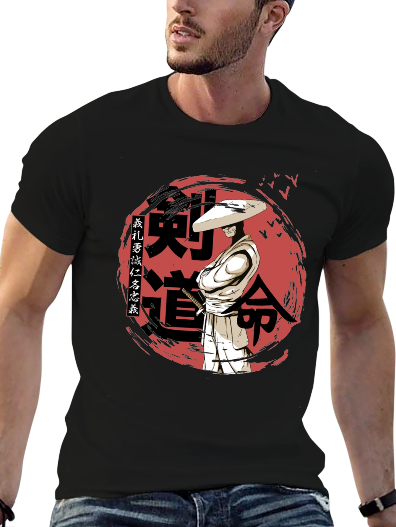 Black Samurai Kendo T-Shirt - Martial Arts Inspired view 6
