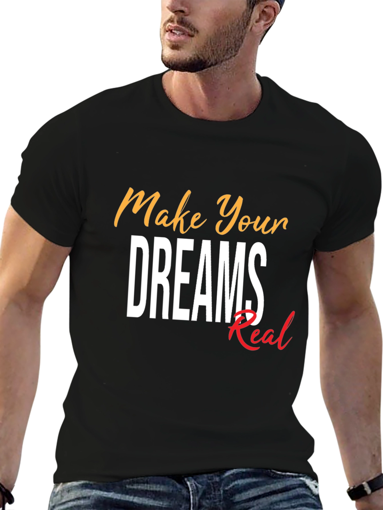 Make Your Dreams Real Graphic Tee - Black - 6