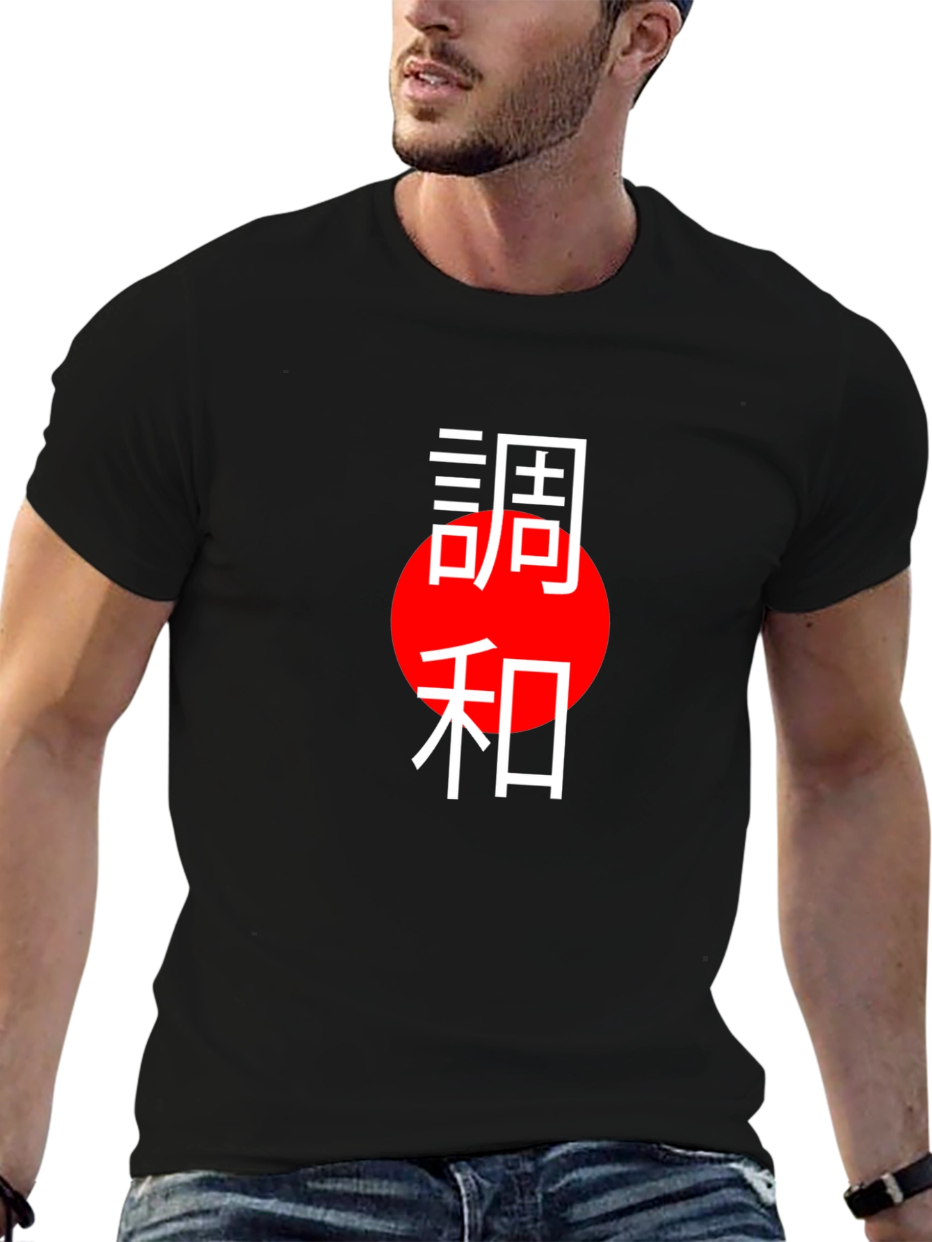 Black Japanese Harmony Black T-Shirt view 6