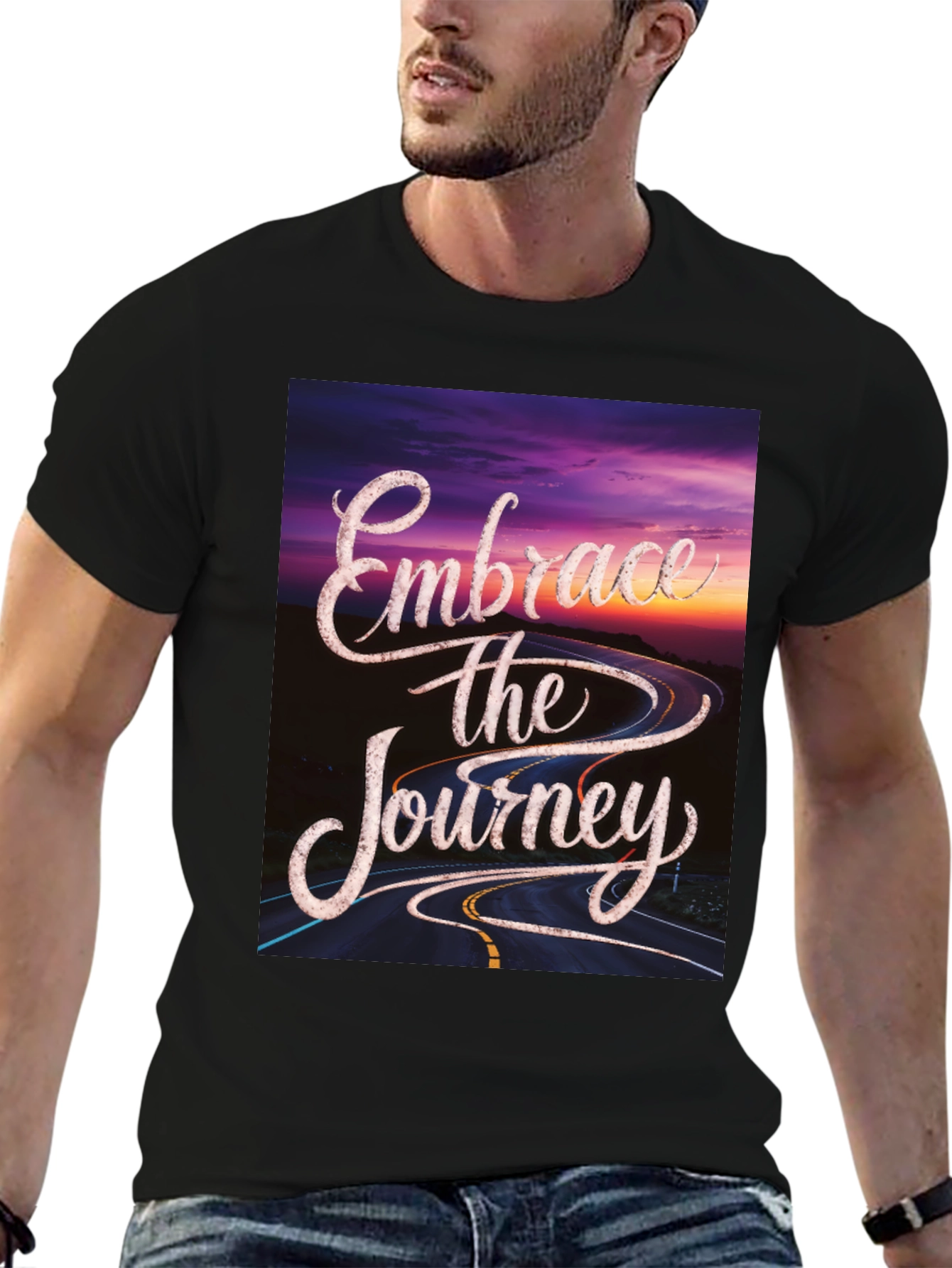 Black Embrace the Journey Graphic Tee view 6