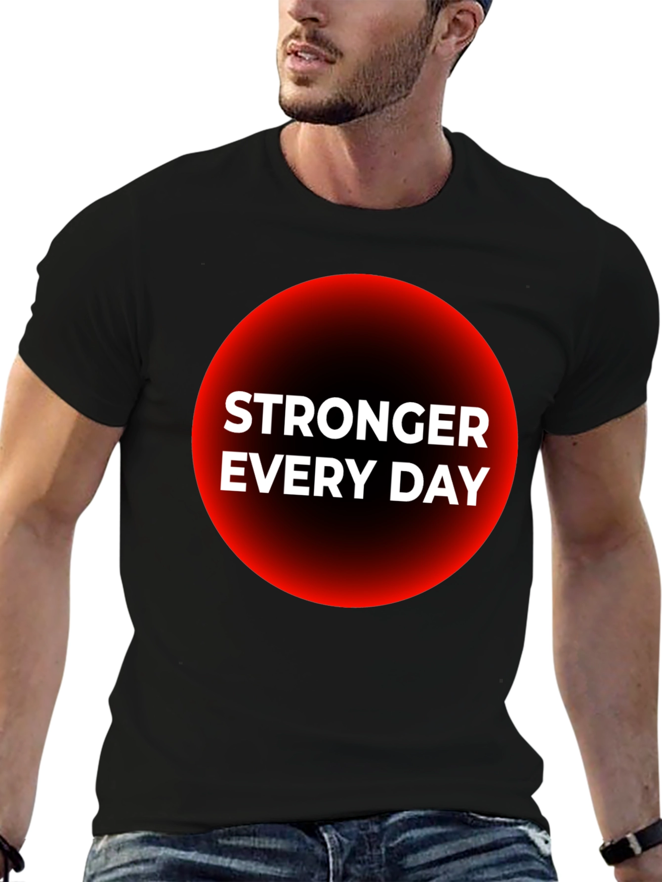 Black Stronger Everyday Graphic T-Shirt - Black view 6