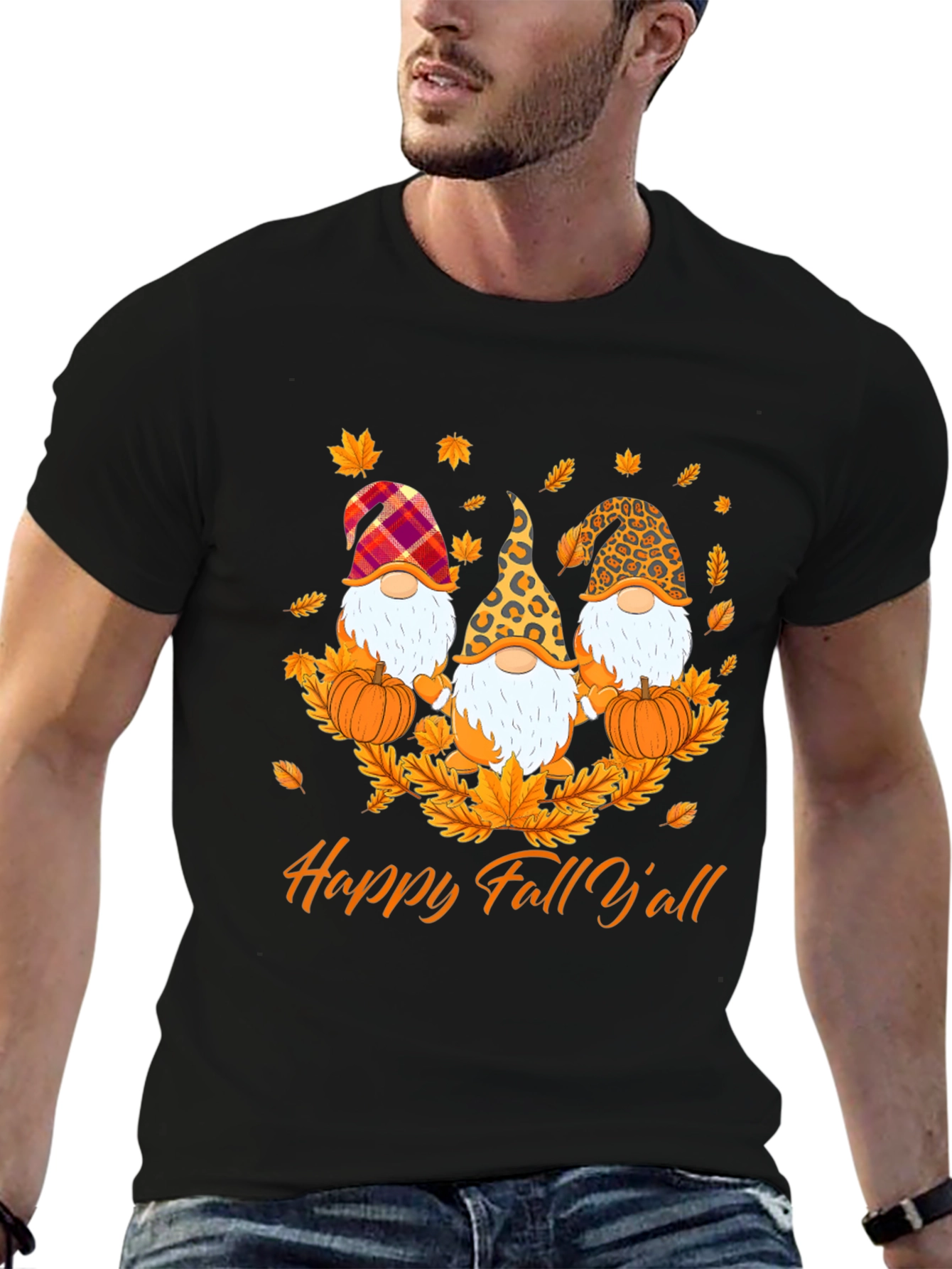 Happy Fall Y'all Gnome T-Shirt - 6