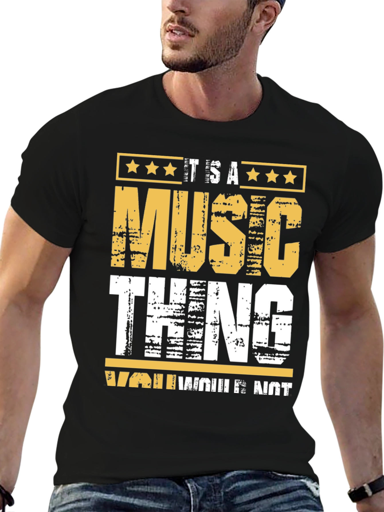 Black It's A Music Thing T-Shirt view 6