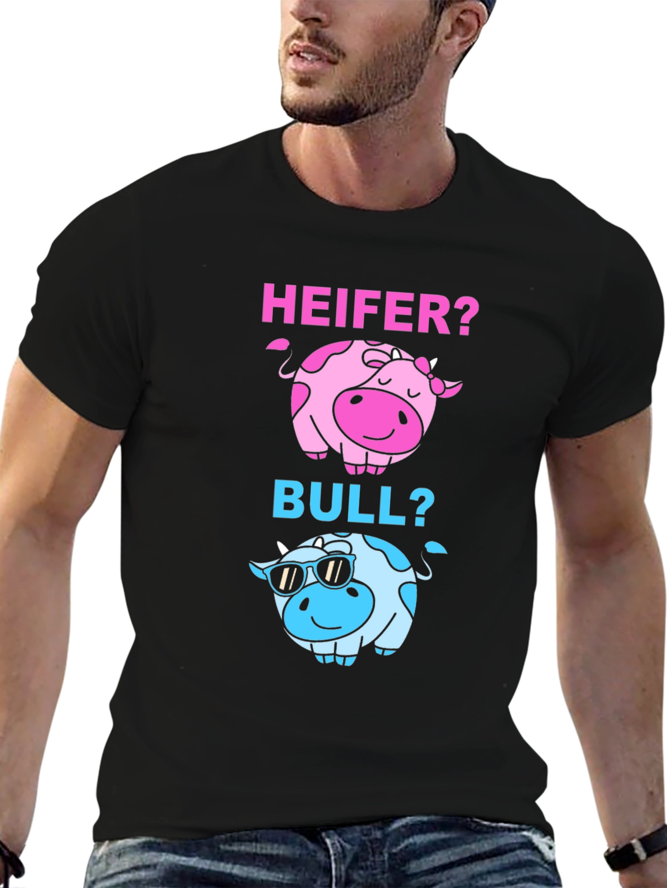 Black Heifer or Bull? Graphic T-Shirt view 6